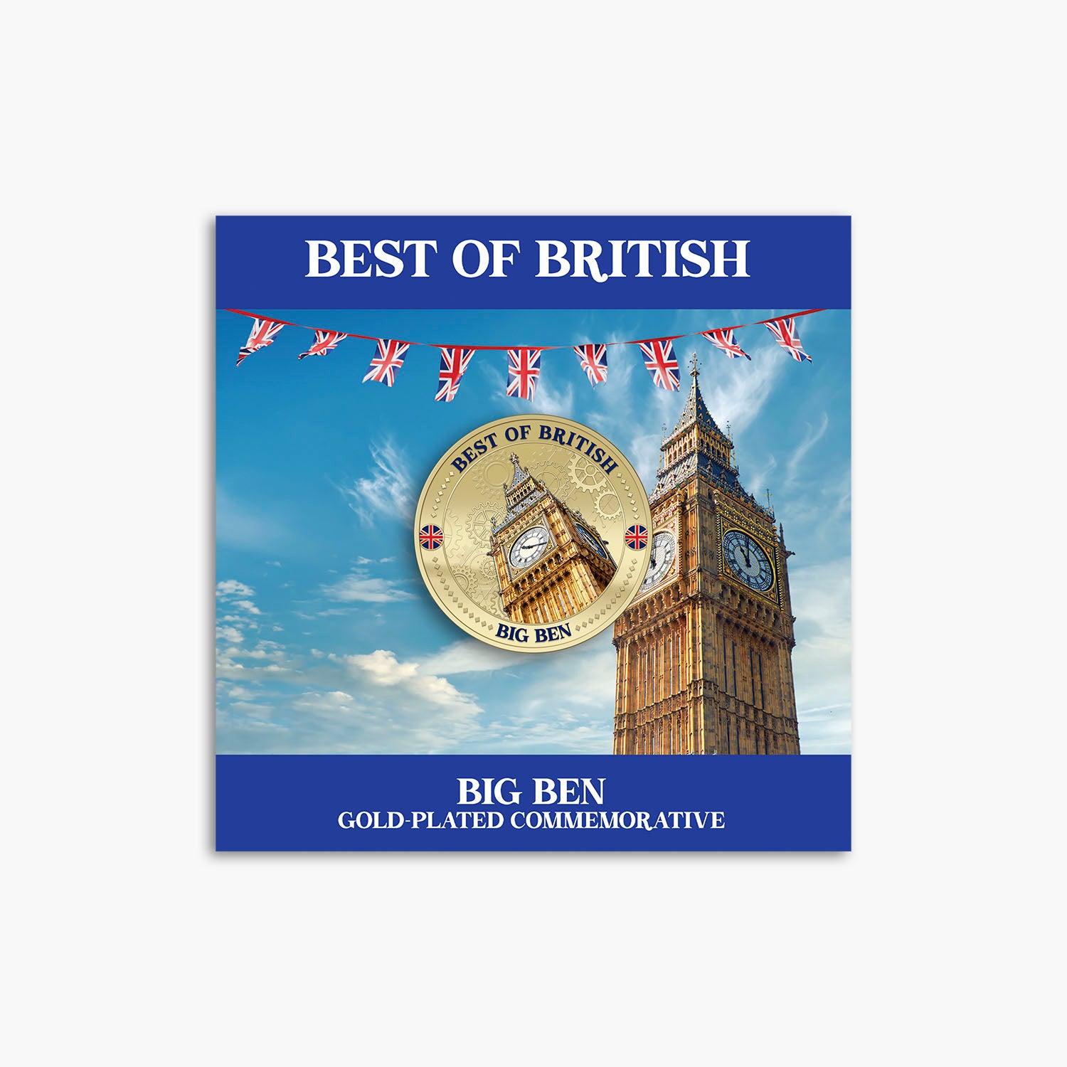 Best of British - Big Ben 50mm Gold Plated Commemorative