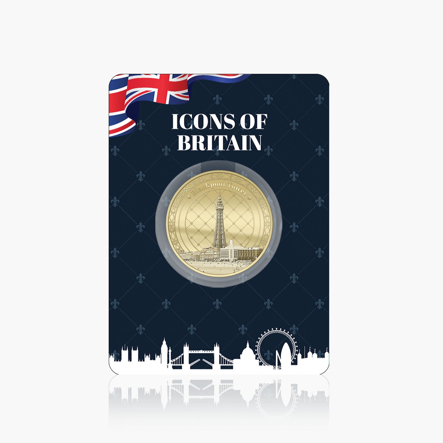 Icons of Britain Blackpool Tower Gold Plated BU Commemorative