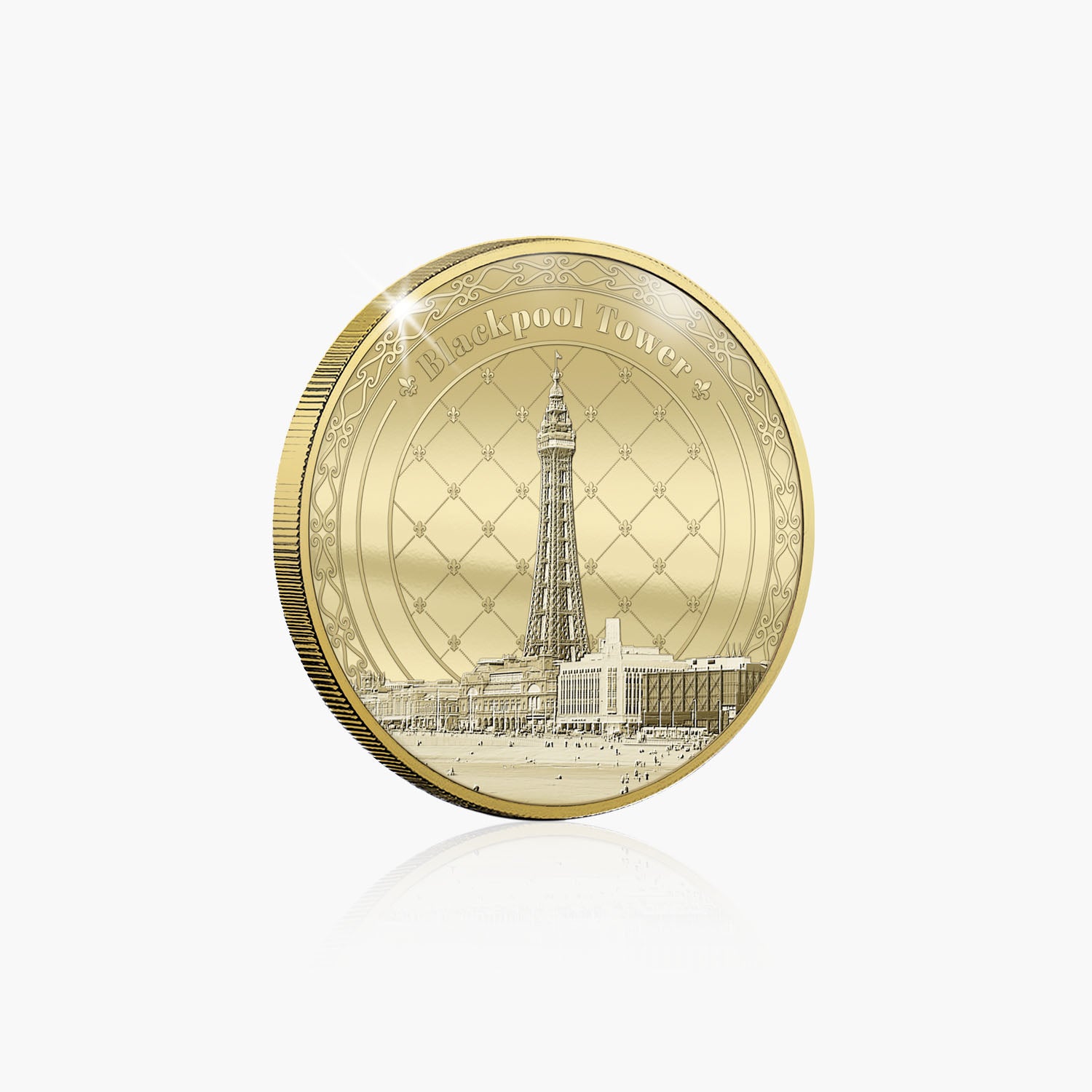 Icons of Britain Blackpool Tower Gold Plated BU Commemorative