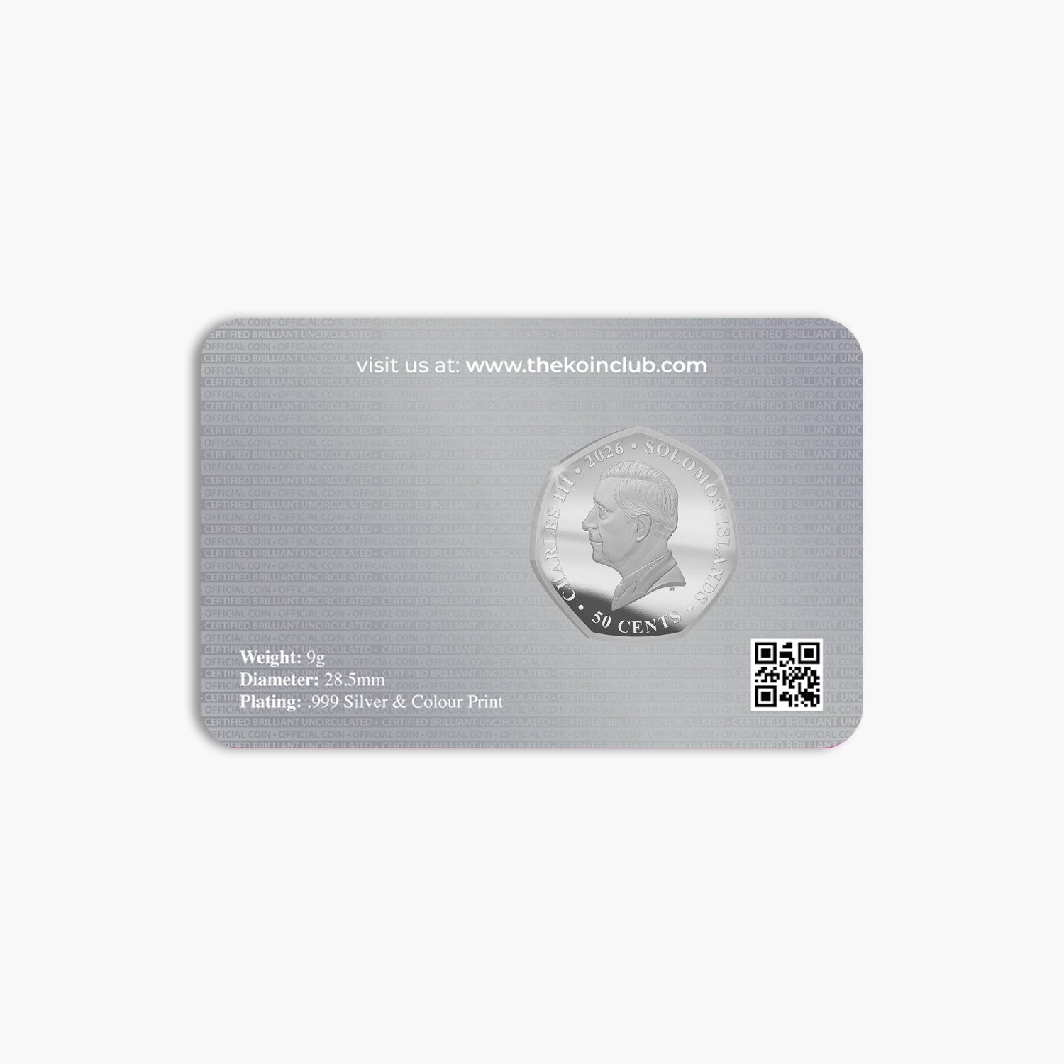 Legends of the Board - Mr Monopoly 2026 Silver Plated BU Coin