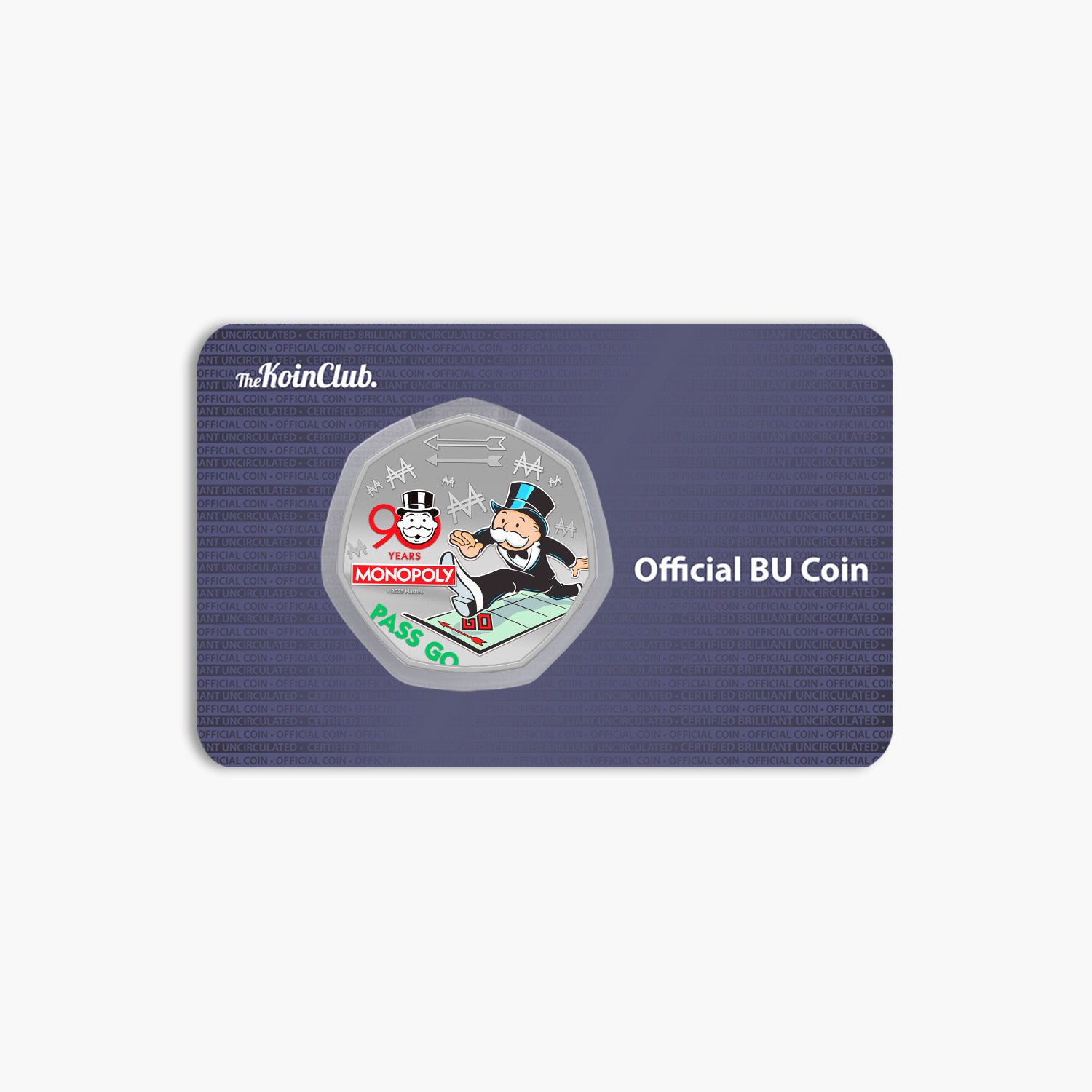 90 Years of Monopoly - Pass Go 2025 Silver Plated BU Coin