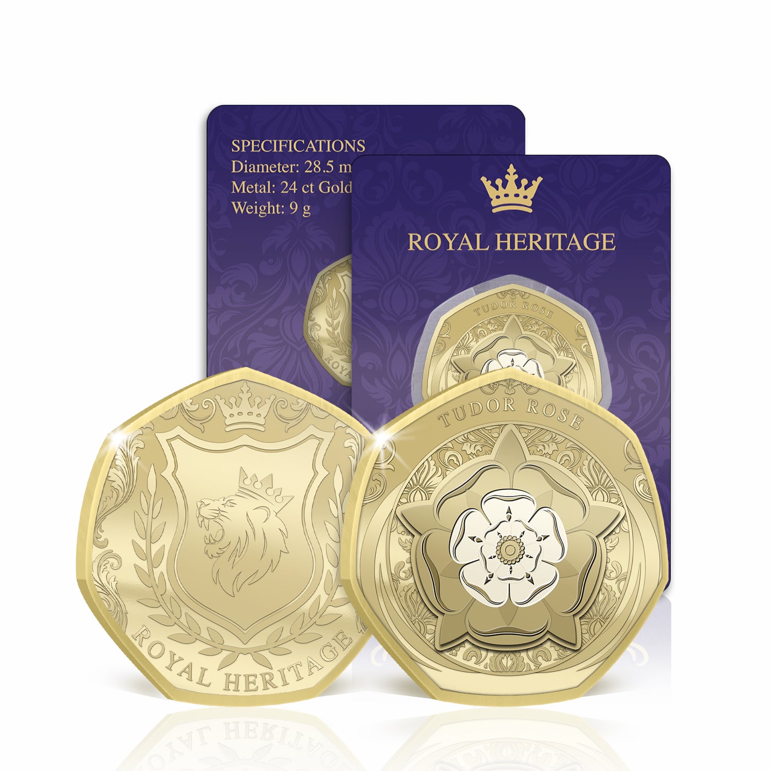 Royal Heritage Tudor Rose Gold Plated BU Commemorative