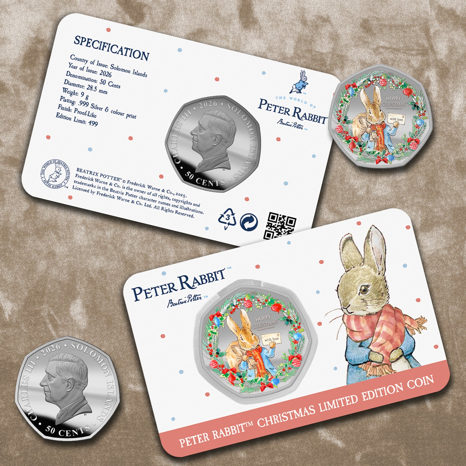 Beatrix Potter Christmas 2025 Limited Edition BU Coin