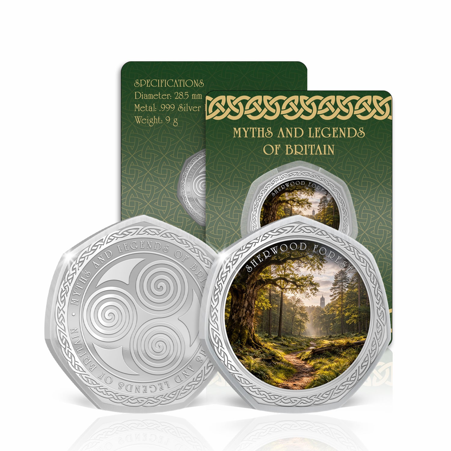 Myths and Legends of Britain Sherwood Forest Silver Plated BU Commemorative