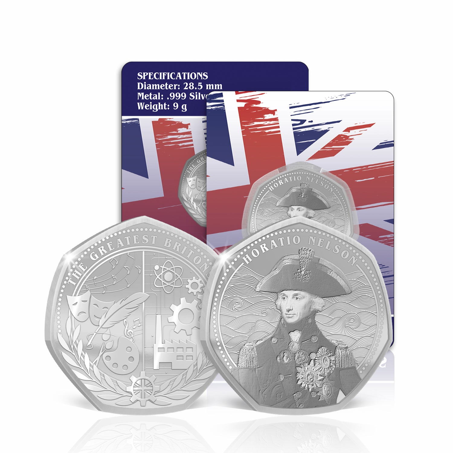 Greatest Britons Horatio Nelson Silver Plated BU Commemorative