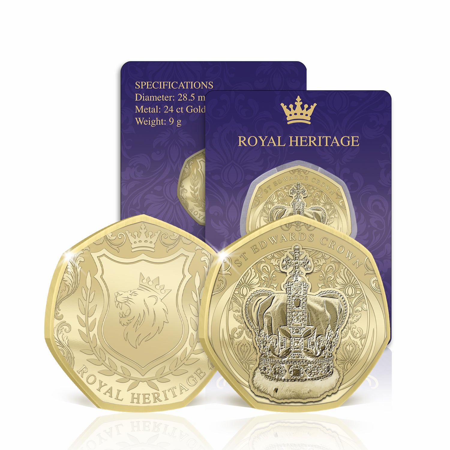 Royal Heritage St Edwards Crown Gold Plated BU Commemorative