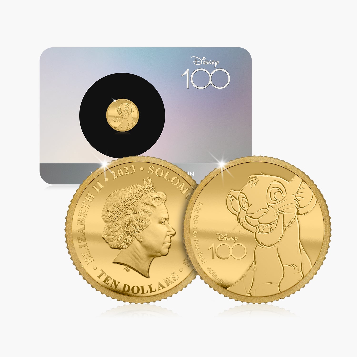 Disney 100th Anniversary Lion King Solid Gold Coin