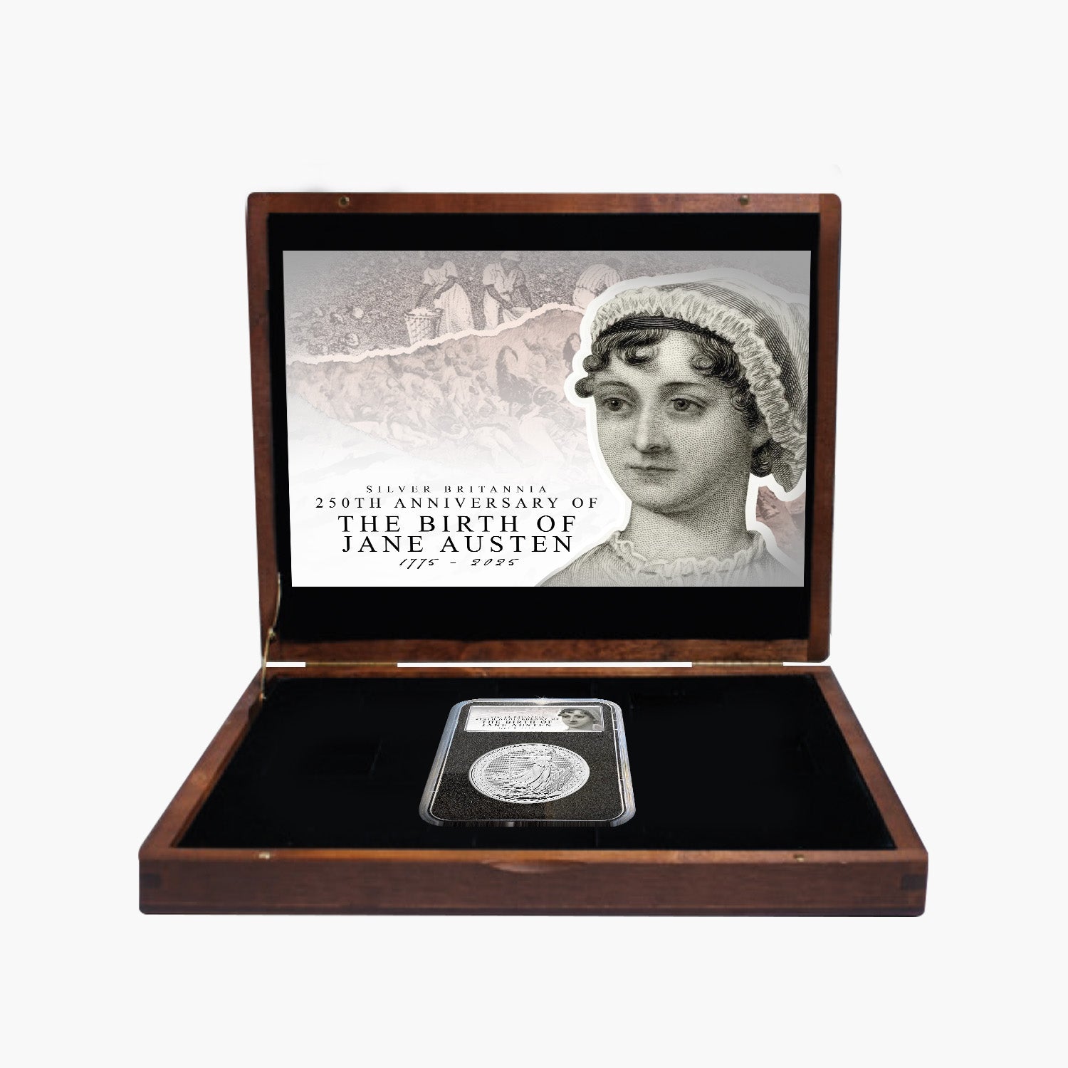 Jane Austen 250th Anniversary 2025 Solid Silver Britannia Coin
