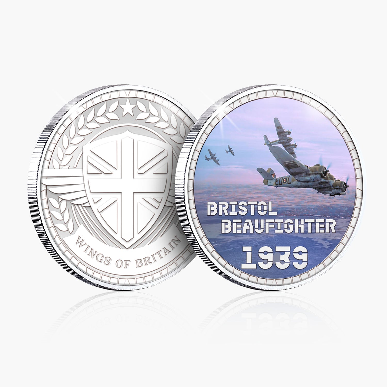 Wings of Britain Bristol Beaufighter Silver Plated BU Commemorative