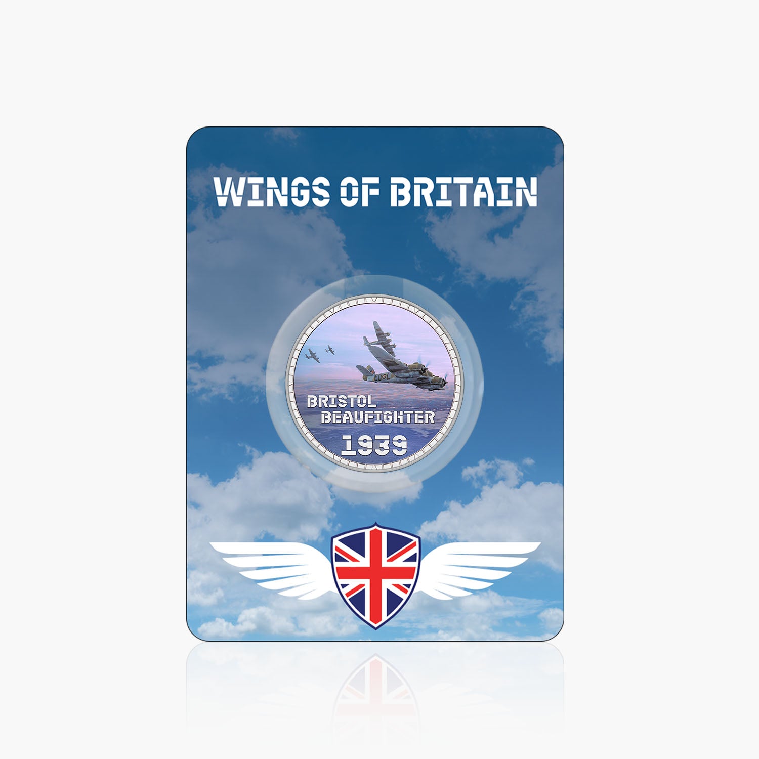 Wings of Britain Bristol Beaufighter Silver Plated BU Commemorative
