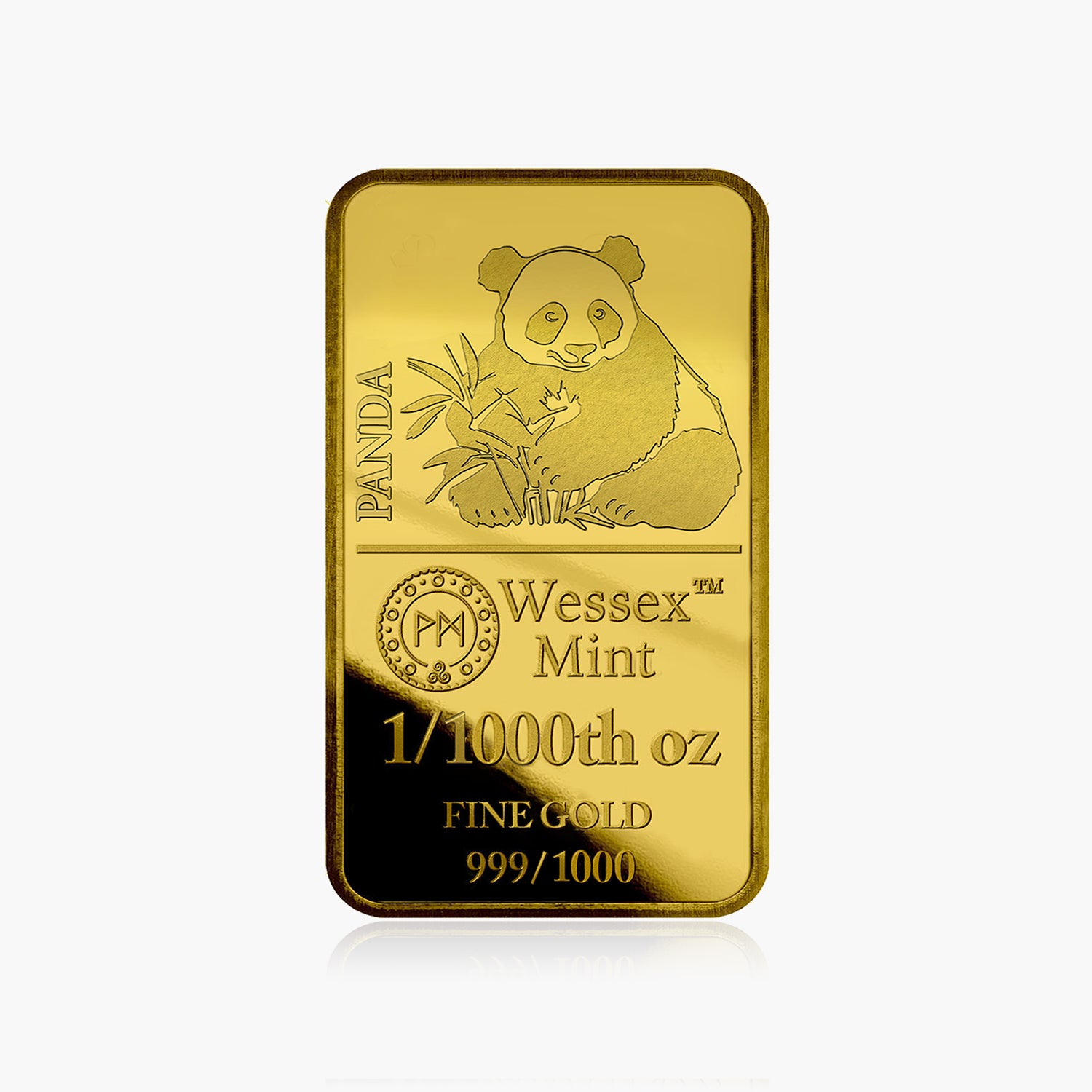 Wessex Mint 1/1000th oz Panda Solid Gold Bar