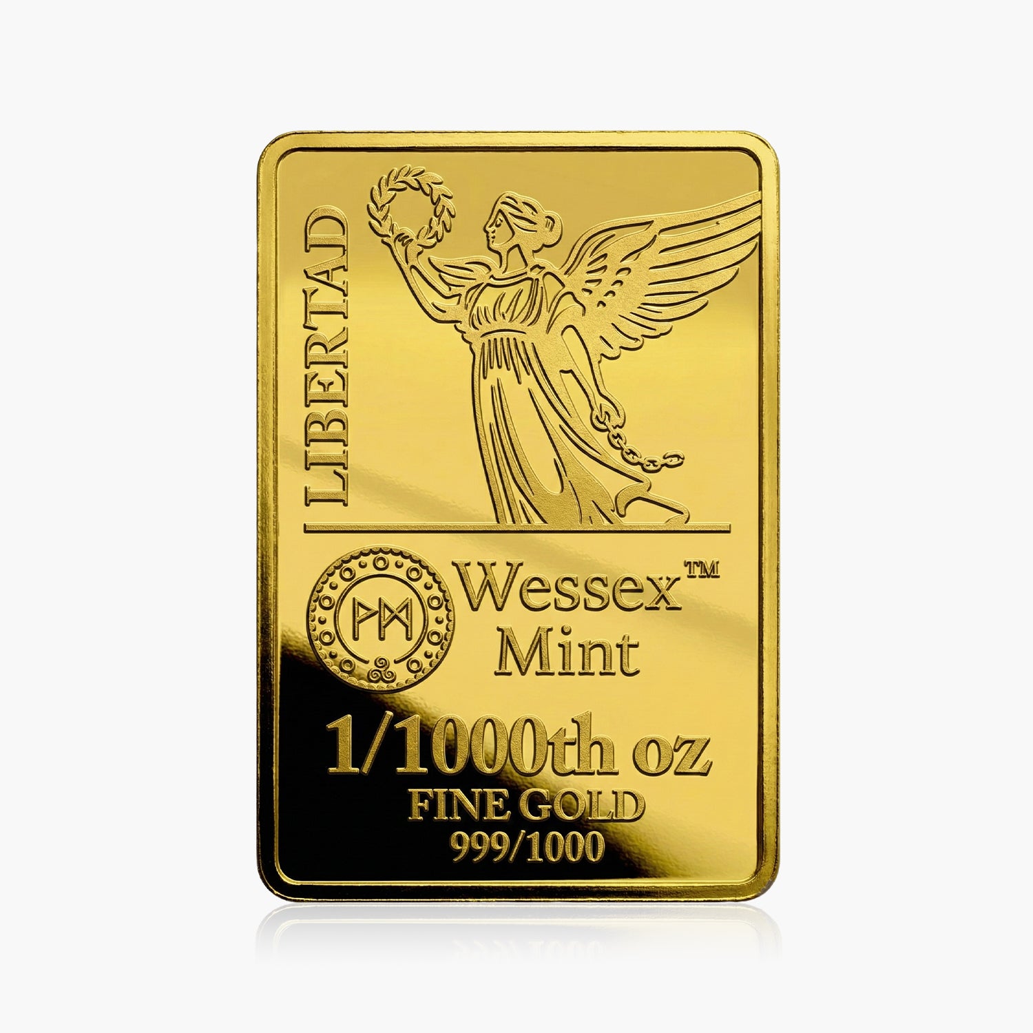 Wessex Mint 1/1000th oz Libertad Solid Gold Bar