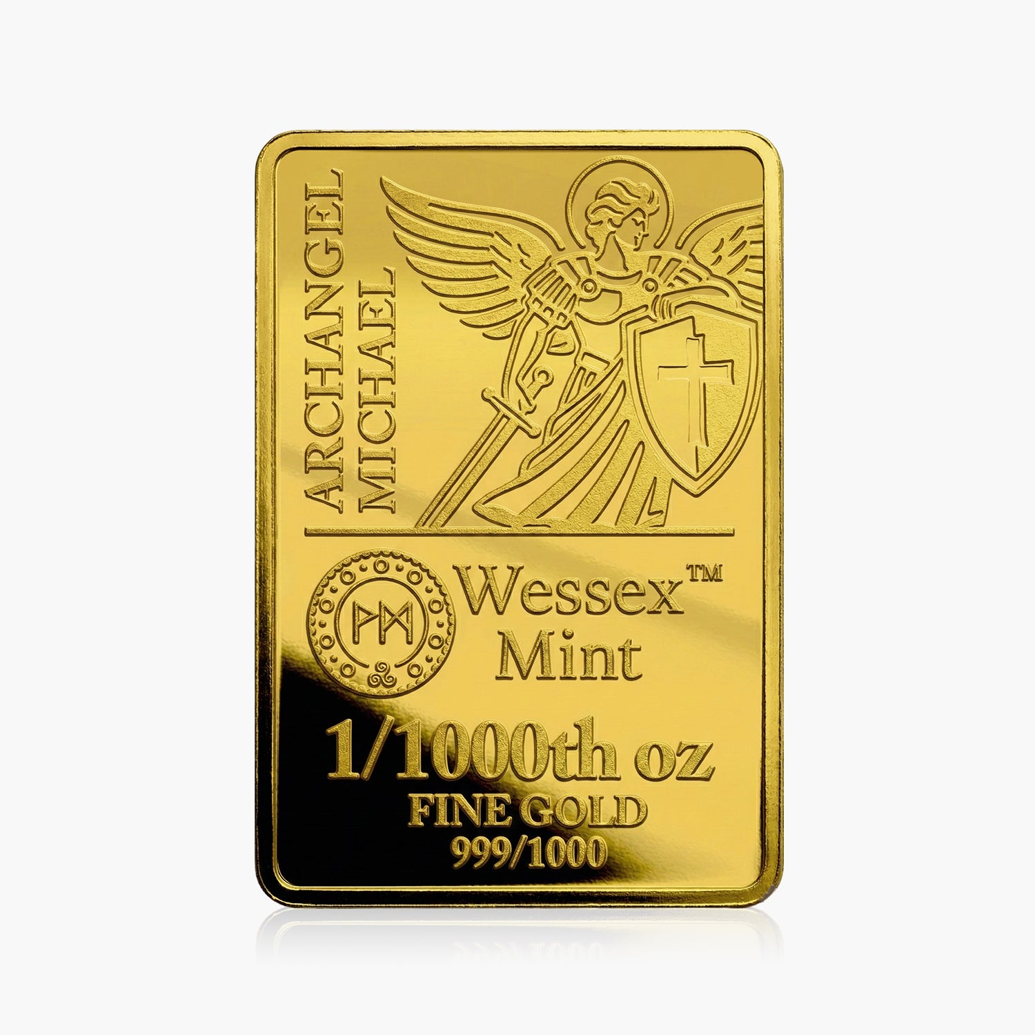 Wessex Mint 1/1000th oz Archangel Michael Solid Gold Bar