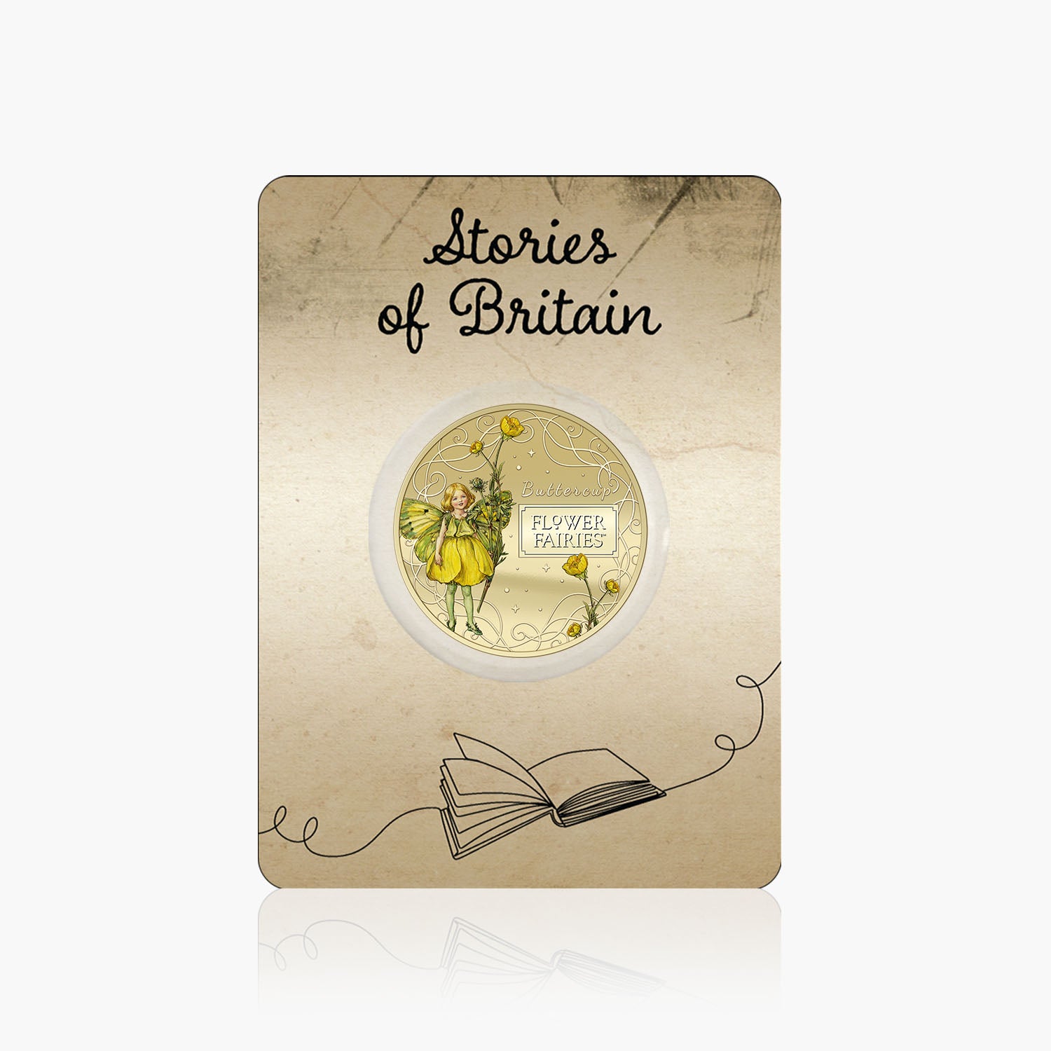 Stories of Britain Flower Fairies Buttercup Fairy Gold Plated BU Commemorative