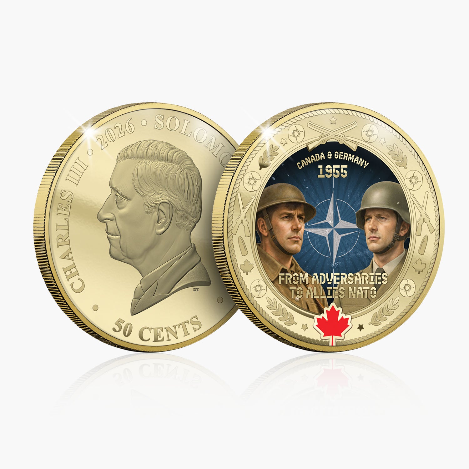 Canadian Allies in Arms - From Adversaries to Allies Nato Coin