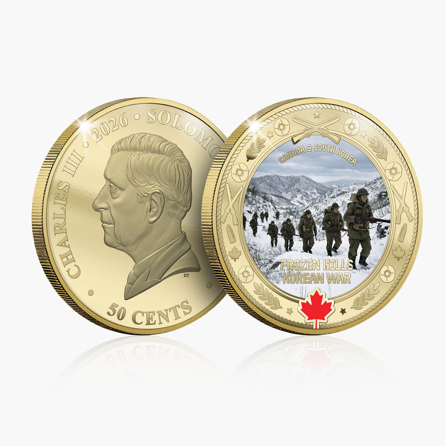 Canadian Allies in Arms -  Frozen Hills Korean War Coin
