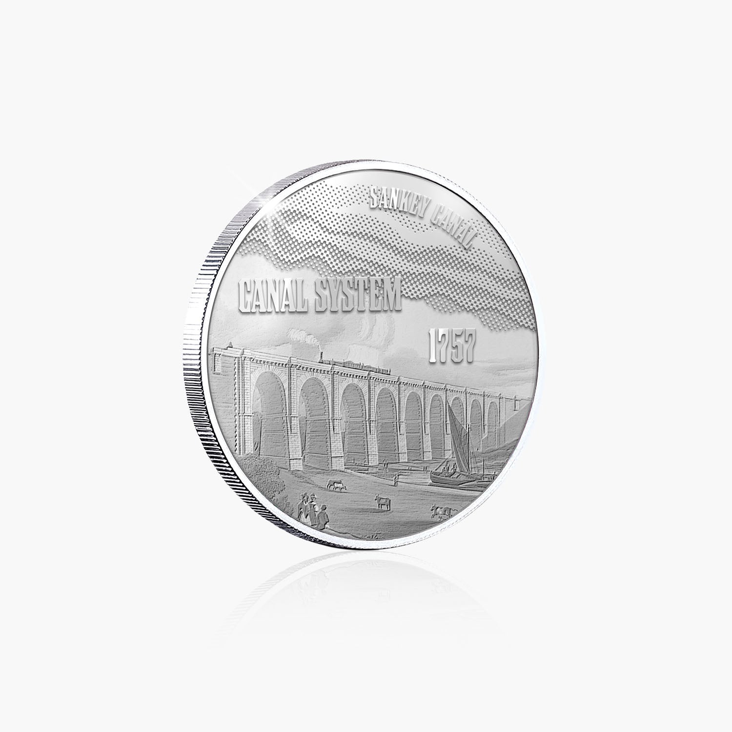 Great British Achievements Canal System Silver Plated BU Commemorative