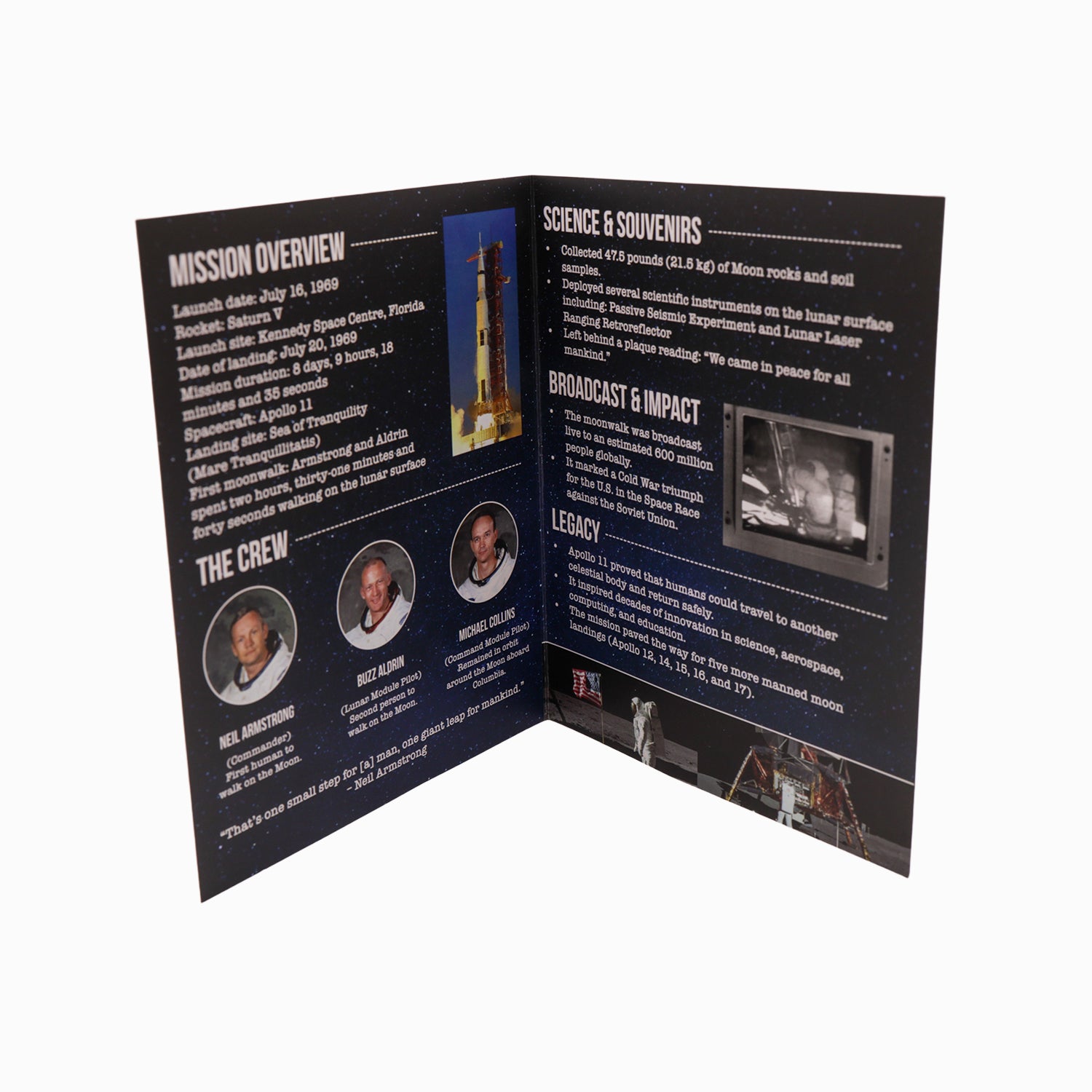 One Giant Leap â€“ The Lunar Legacy Supersize 75mm Antique Finish Medal