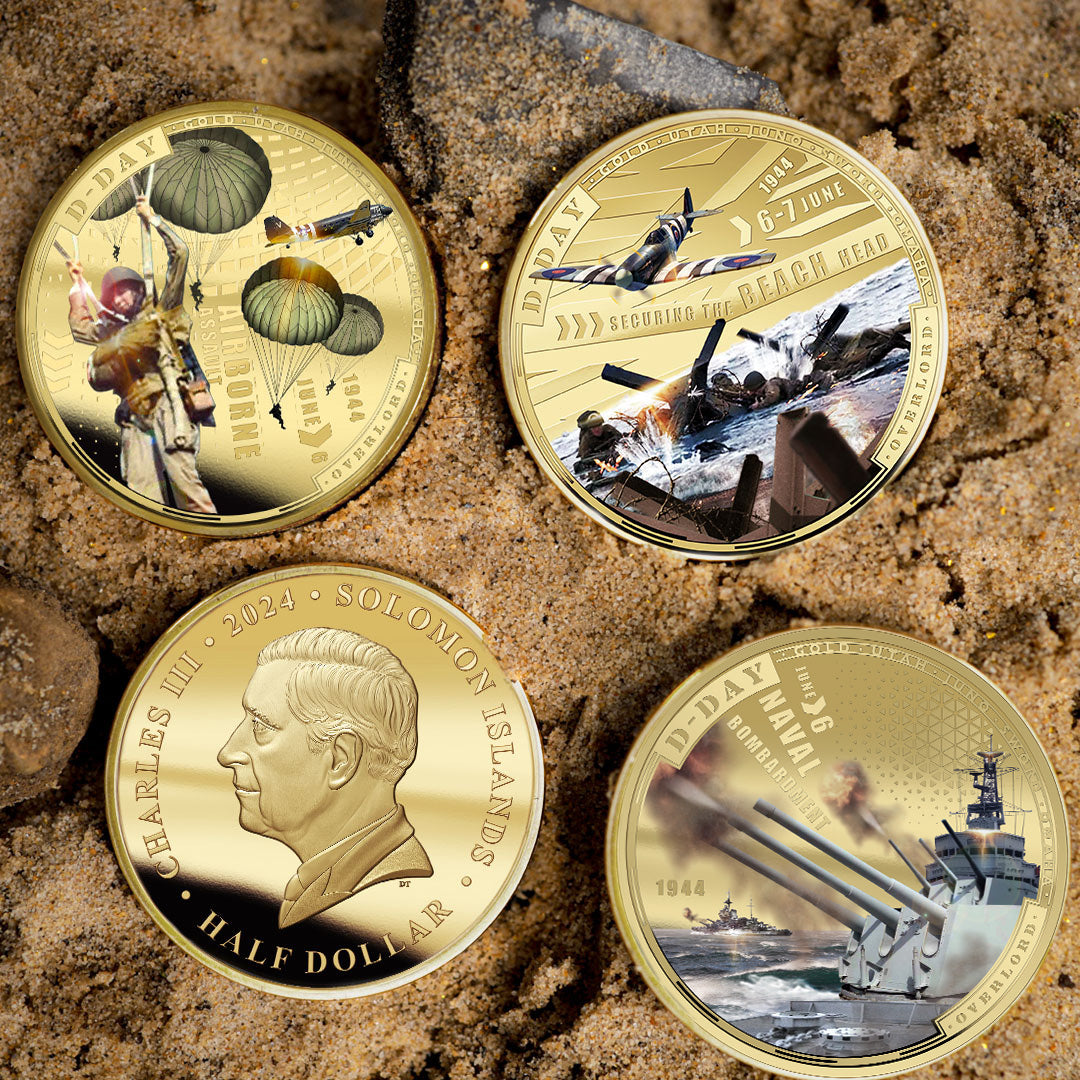 Pièce Commémorative 80ème Anniversaire Du Débarquement - Décoration Historique En Fer, Cadeau Collection - 2