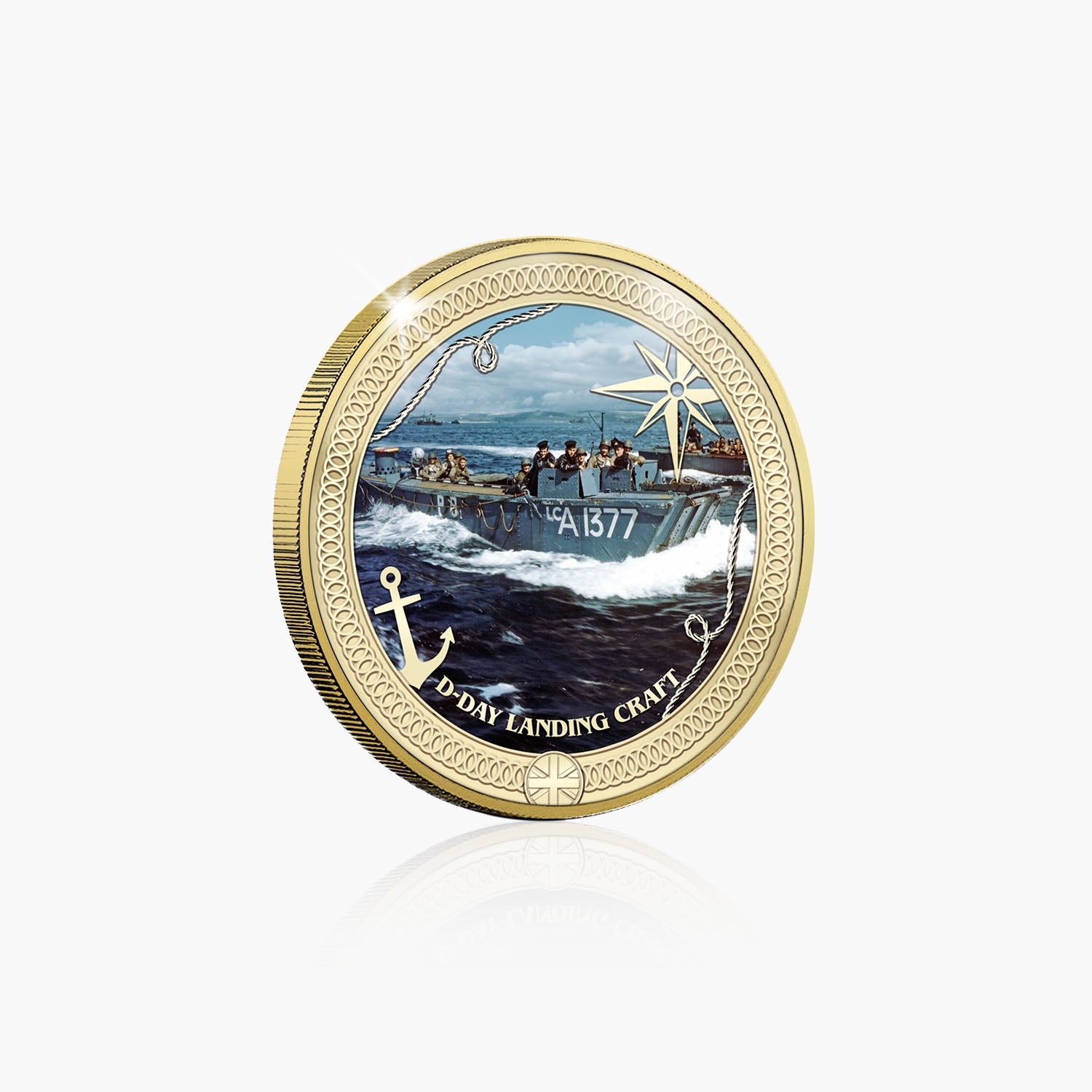 Britannia at Sea D Day Landing Craft Gold Plated BU Commemorative