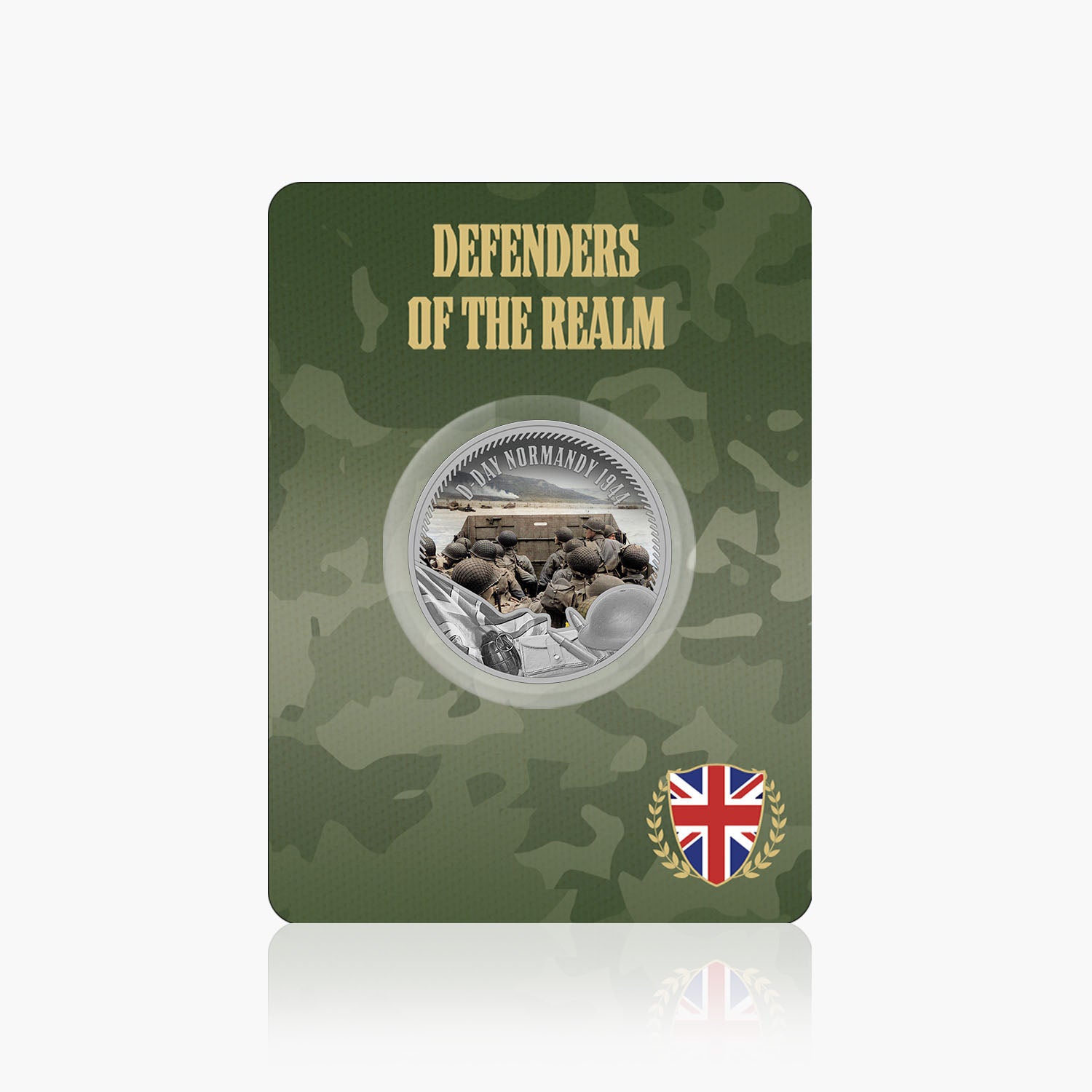 Defenders of the Realm D Day Normandy 1944 Silver Plated BU Commemorative