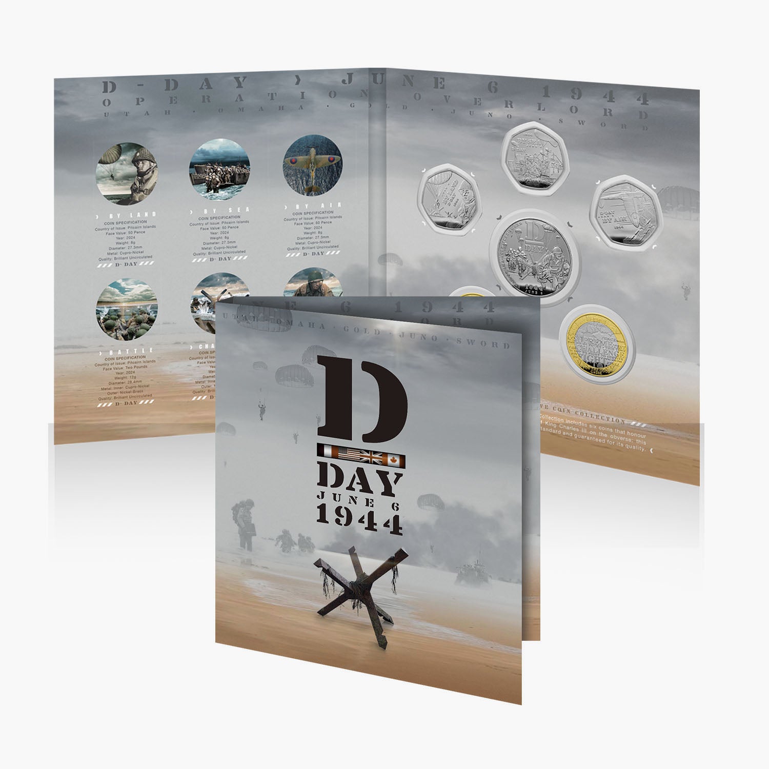 D-Day 80th Anniversary 2024 BU Coin Set
