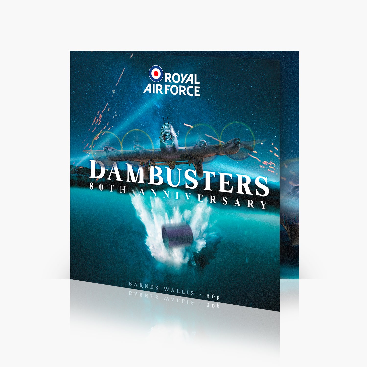 Dambusters 80th - Barnes Wallis 50p Brilliant Uncirculated Colour Coin 2023