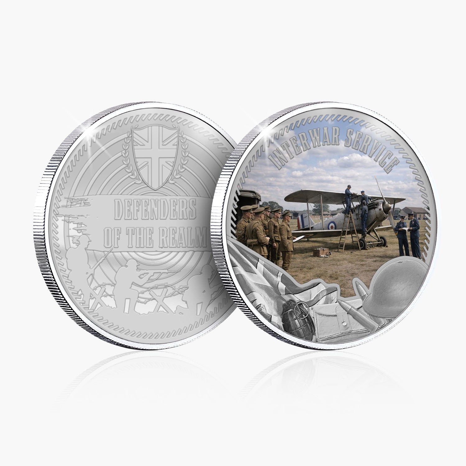 Defenders of the Realm Interwar Service Silver Plated BU Commemorative