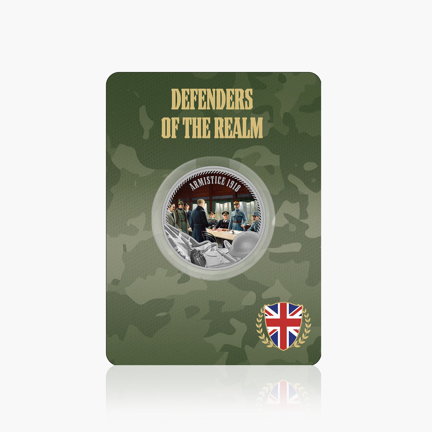 Defenders of the Realm Armistice 1918 Silver Plated BU Commemorative