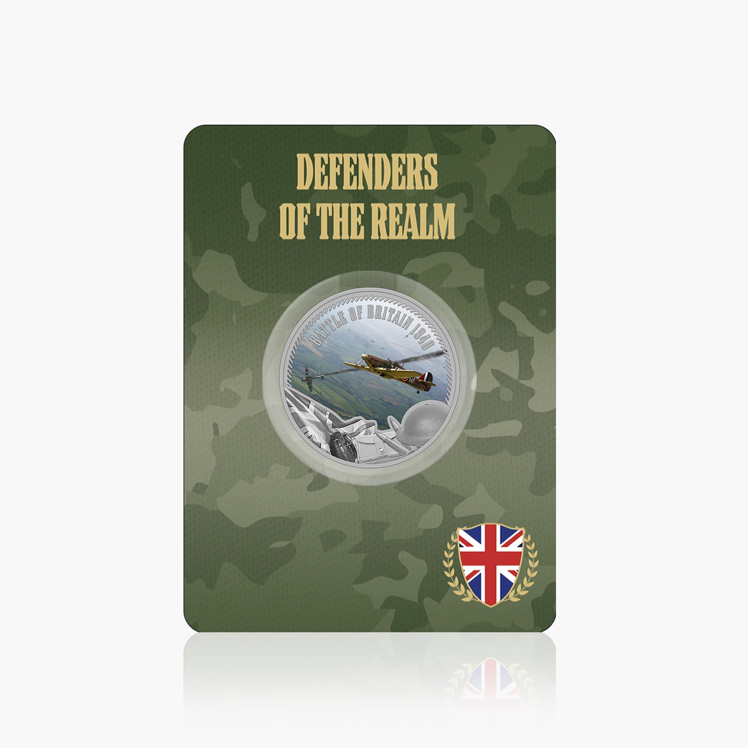 Defenders of the Realm Battle of Britain Silver Plated BU Commemorative