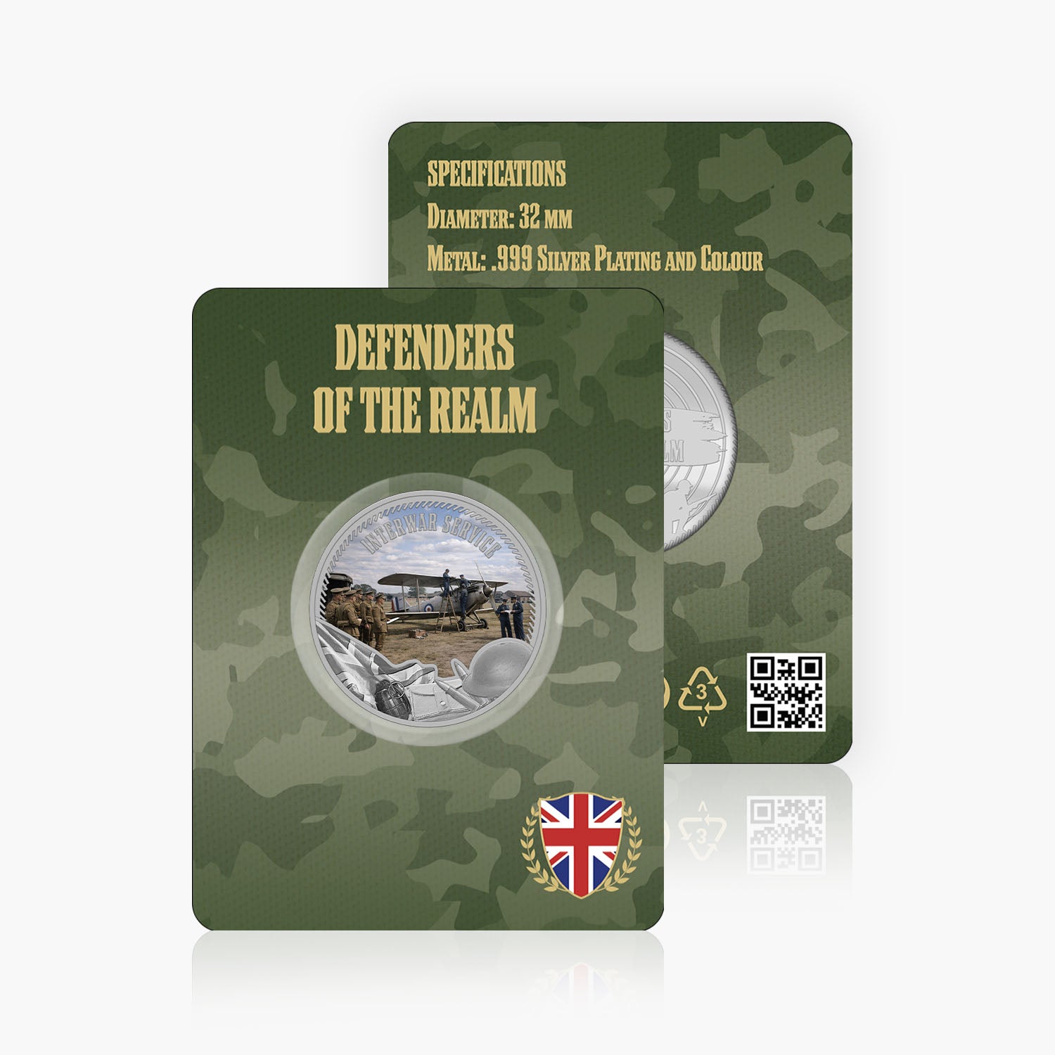 Defenders of the Realm Interwar Service Silver Plated BU Commemorative