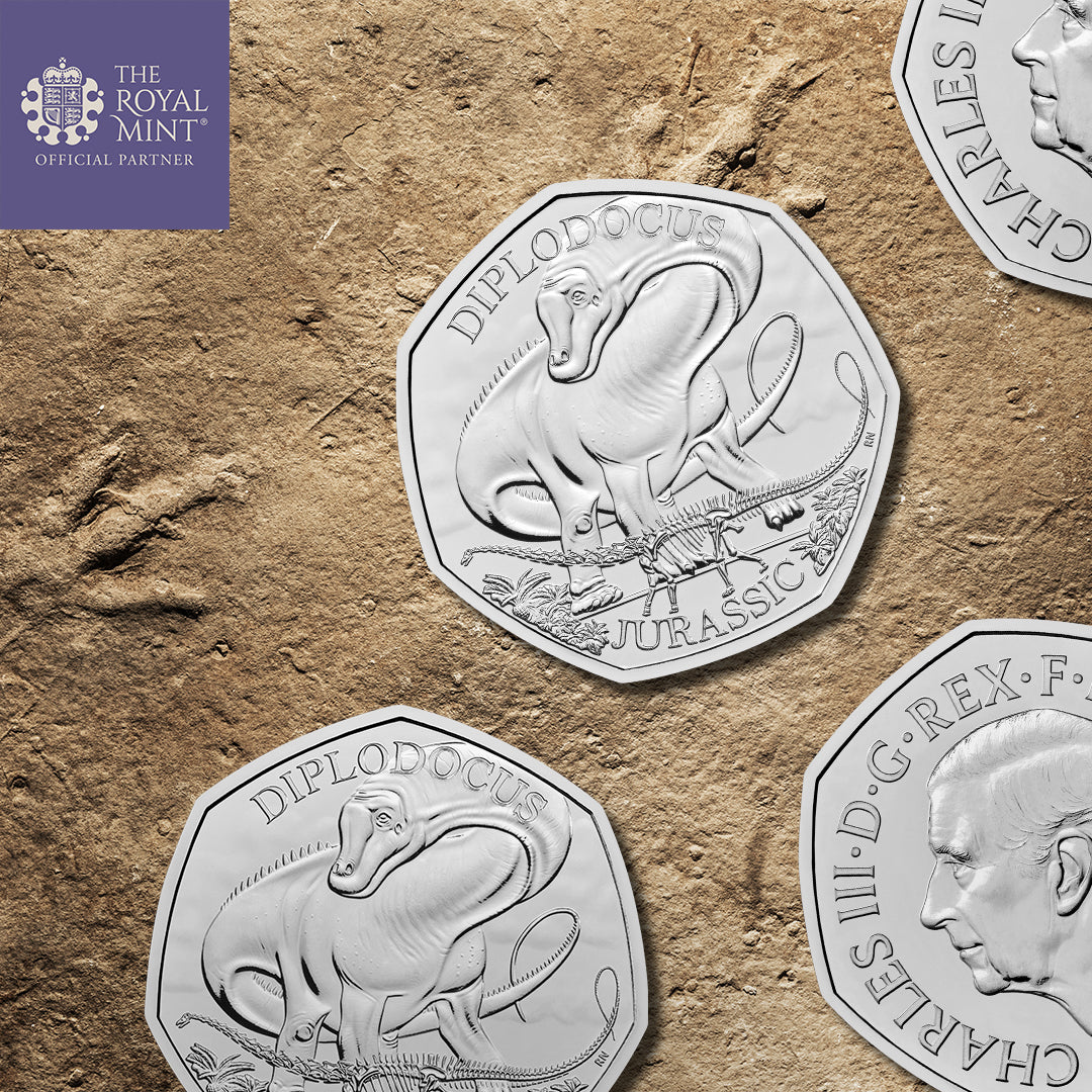 Iconic Specimens - Diplodocus 2024 50p BU Coin