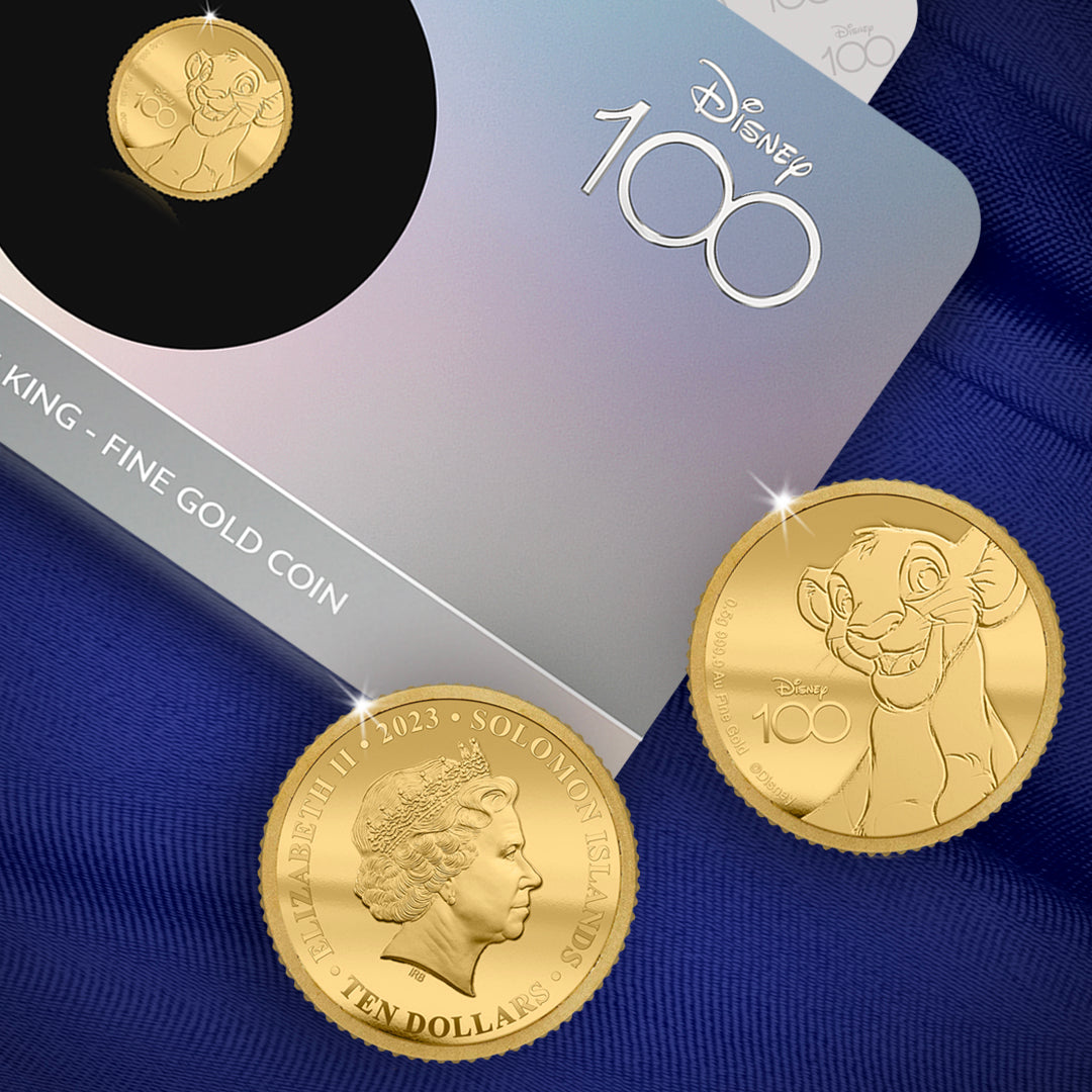 Disney 100th Anniversary Lion King Solid Gold Coin
