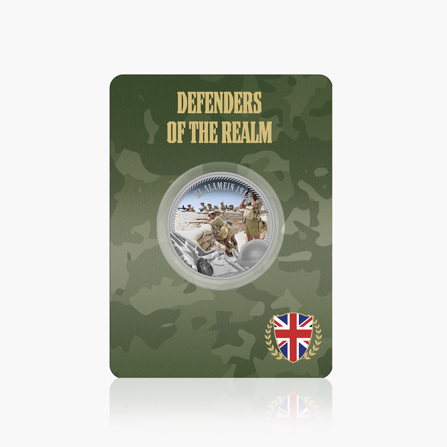 Defenders of the Realm El Alamein 1942 Silver Plated BU Commemorative