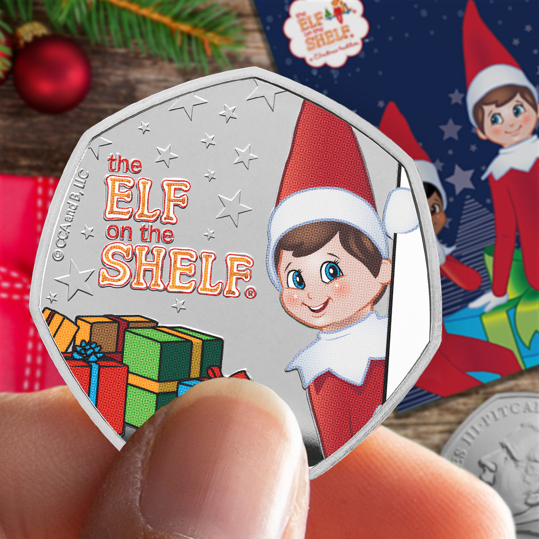 Elf on the Shelf 2023 BU 50p Colour Coin Bundle Saver