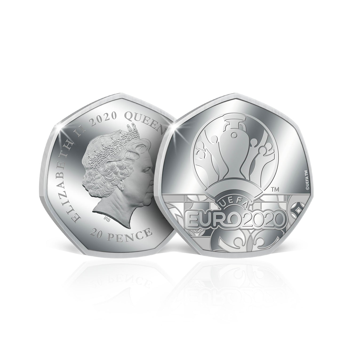 UEFA EURO 2020 エンブレム シルバー メッキ コイン