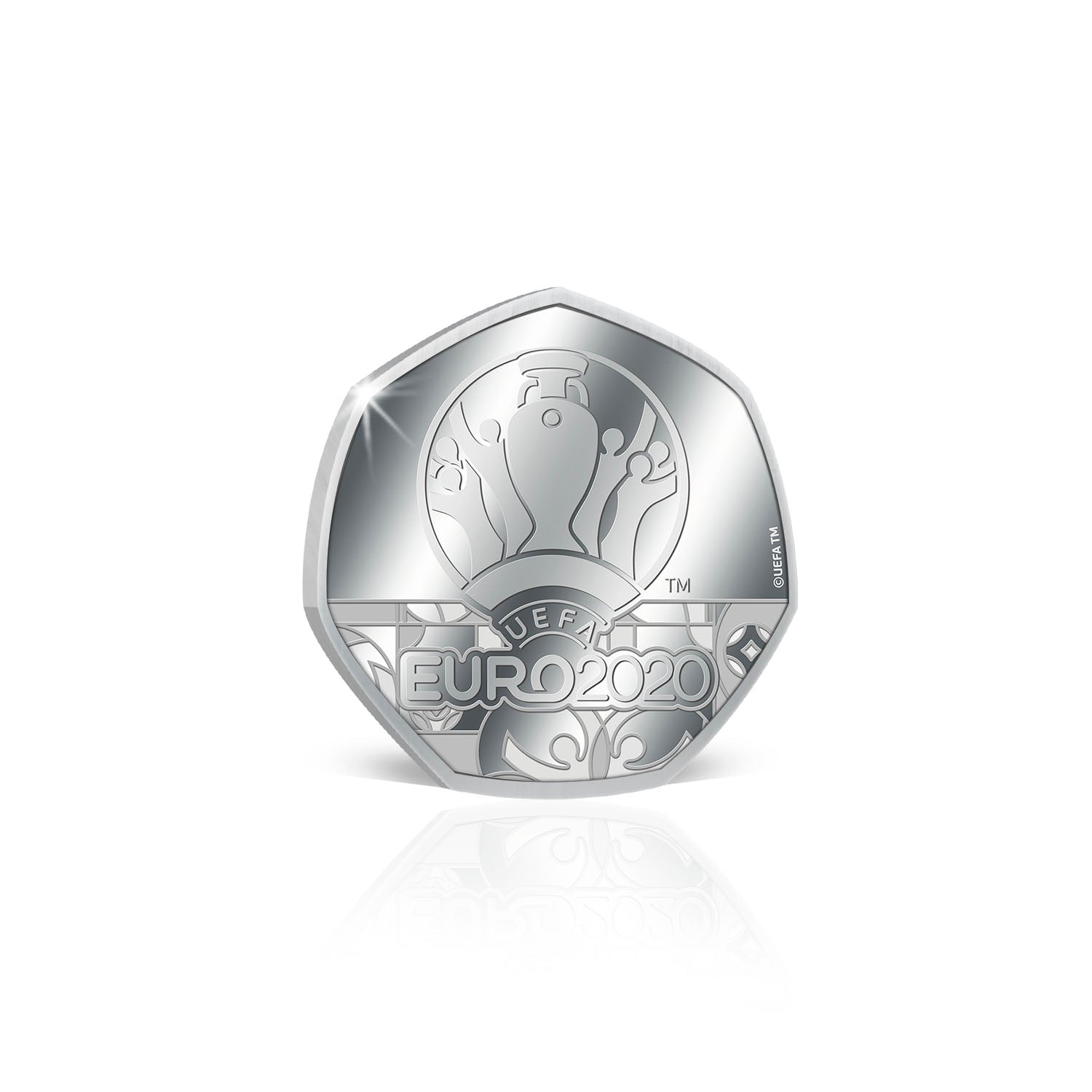 Pièce plaquée argent avec emblème de l'UEFA EURO 2020