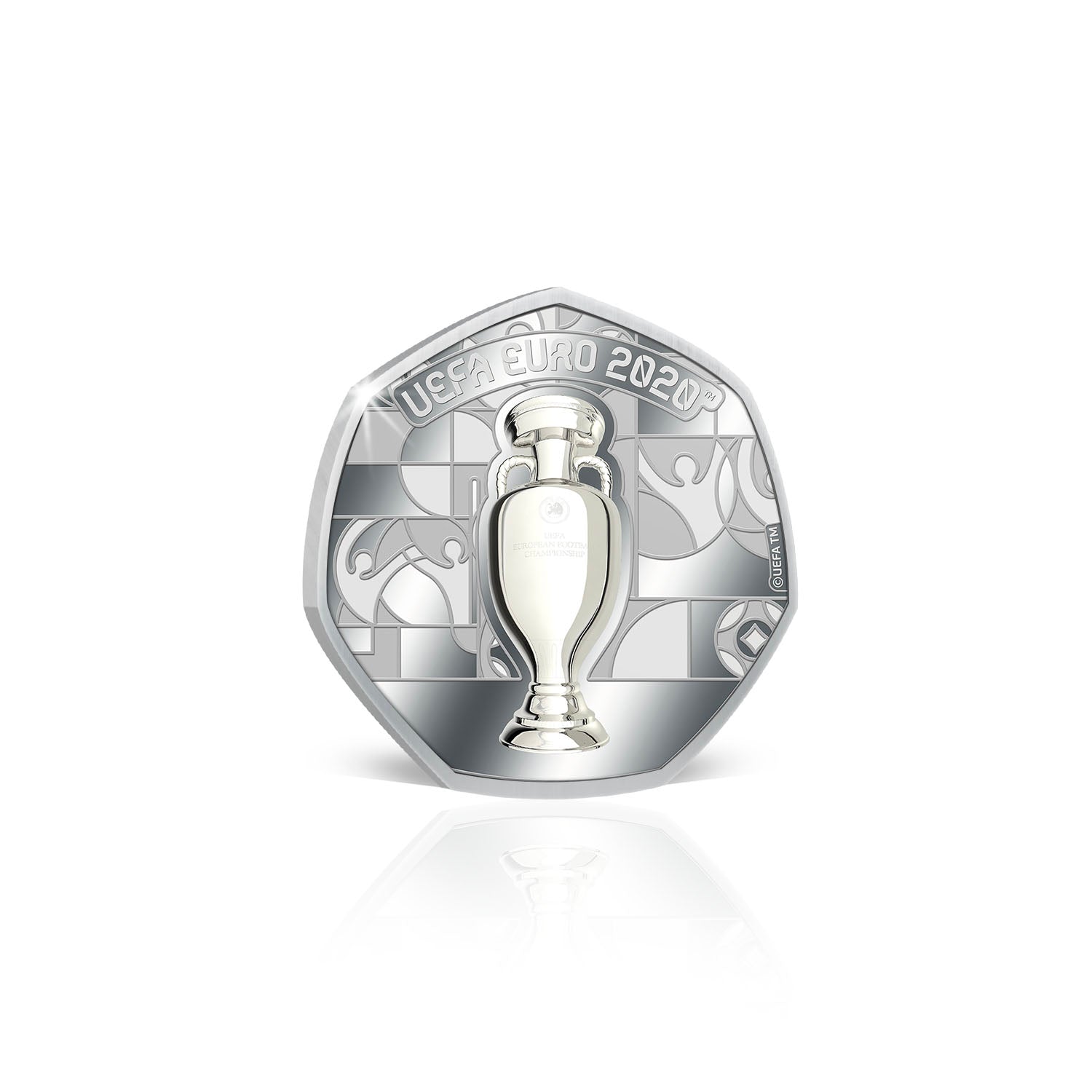 UEFA EURO 2020 Trophy Silver Plated Coin
