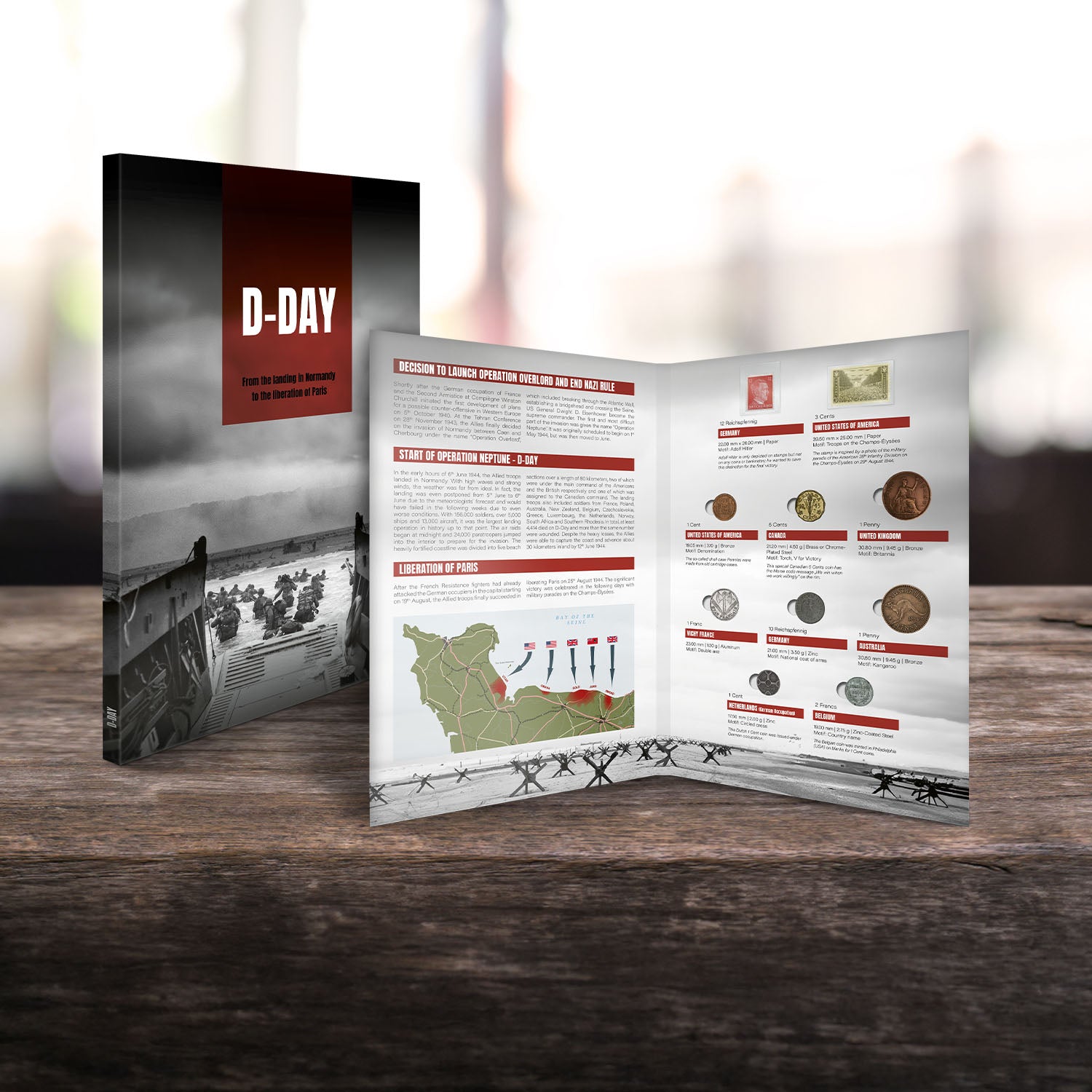 D-Day 80th Anniversary coin and stamp set