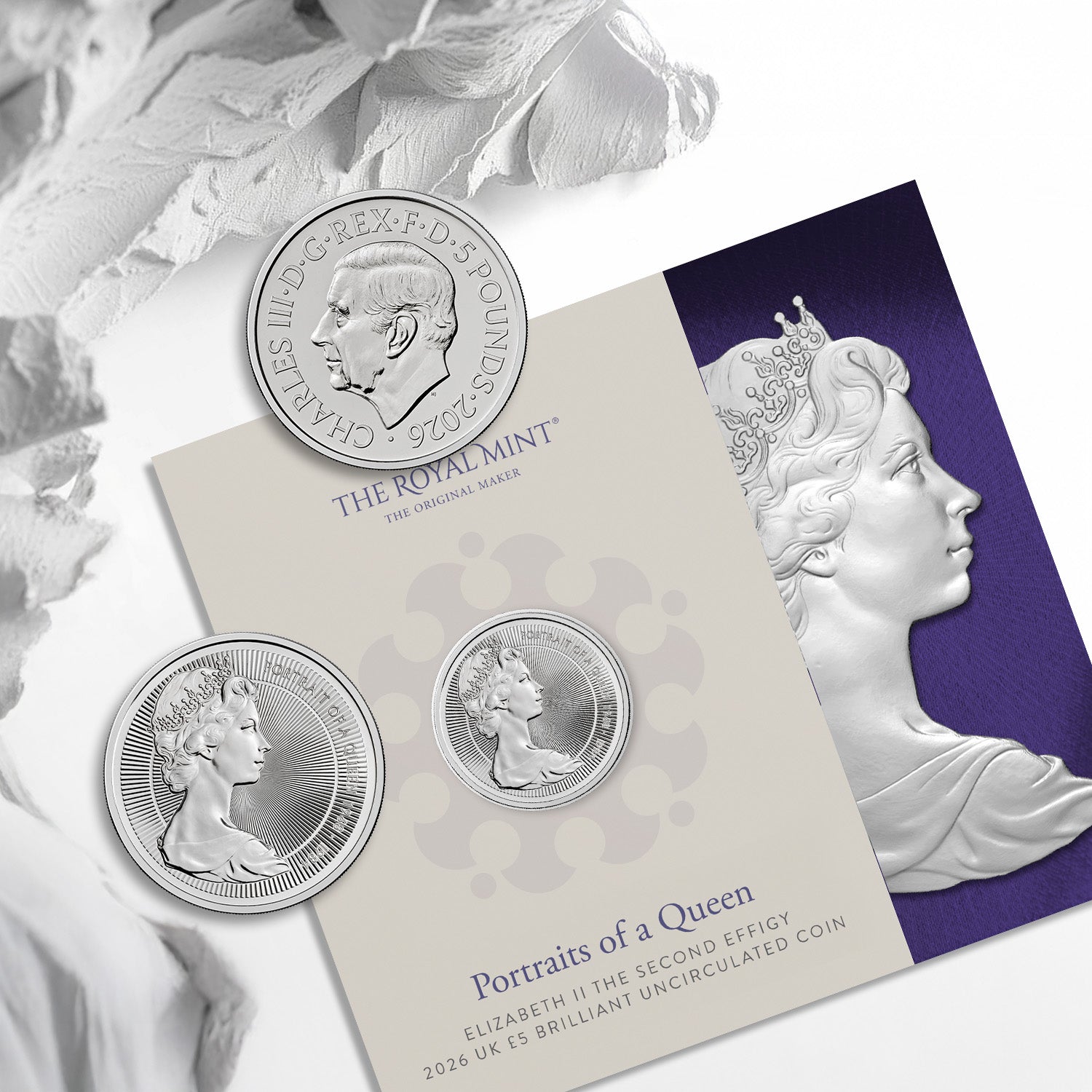 Elizabeth II Second Effigy 2026 UK £5 BU Coin | Portraits of a
