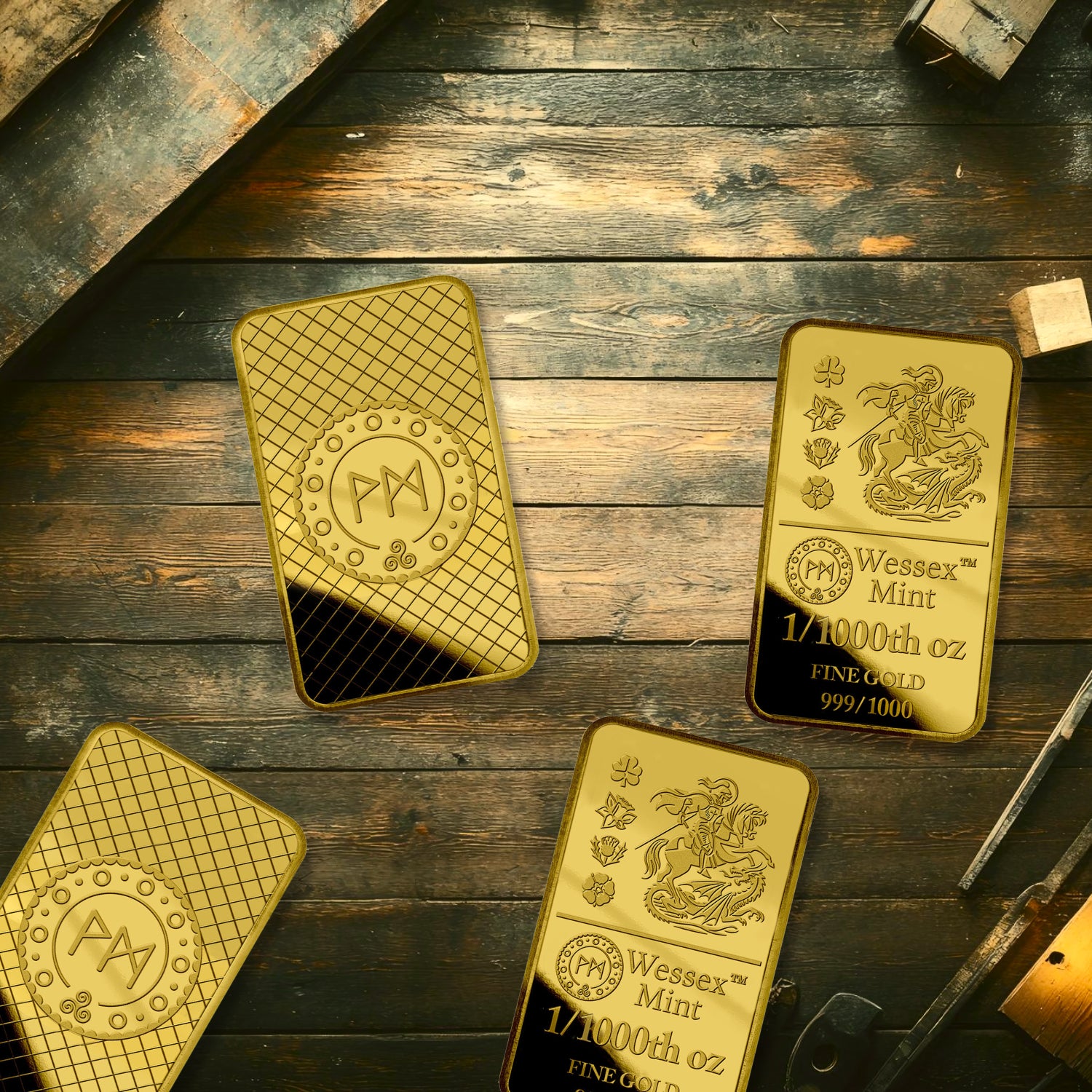 Wessex Mint 1/1000th oz Solid Gold Bar Collection