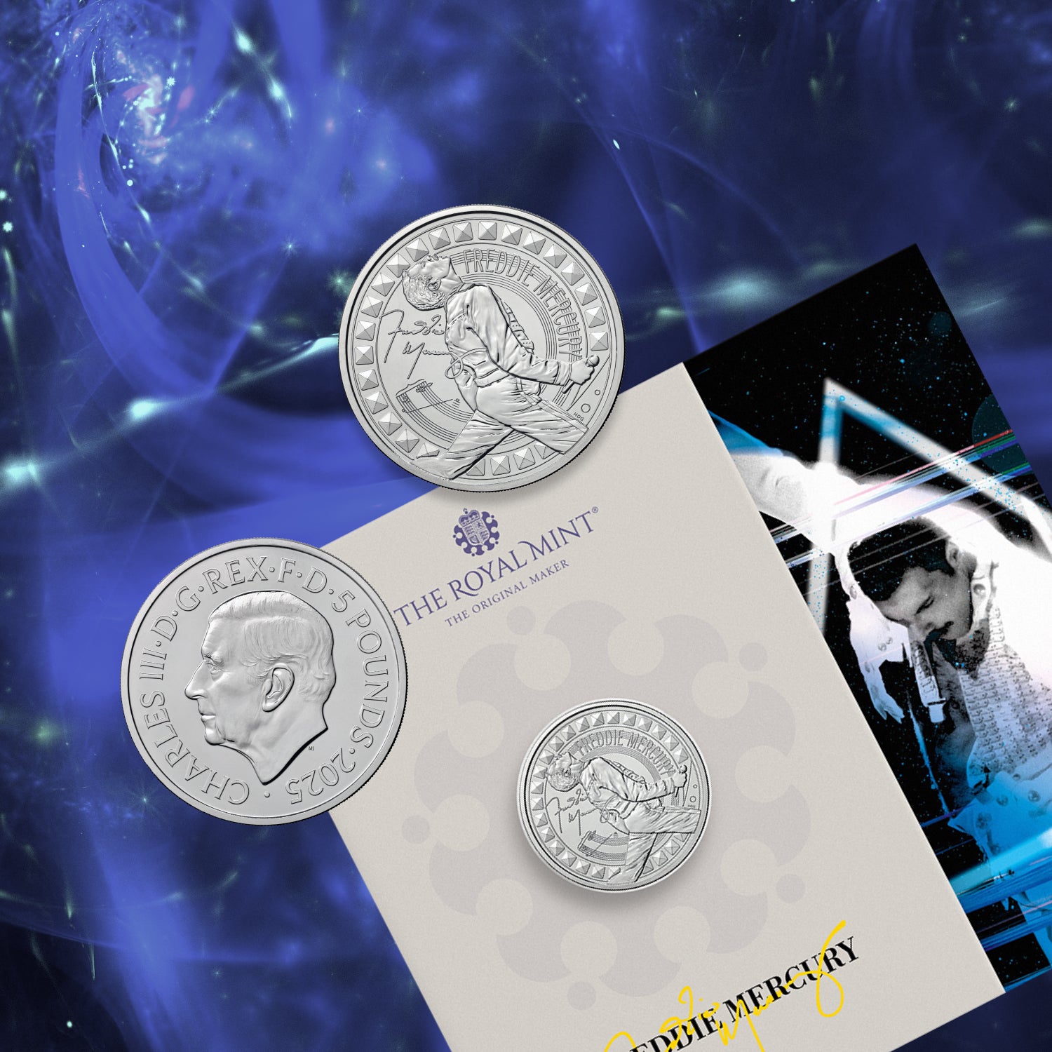 Freddie Mercury 2025 UK £5 BU Coin | Official Royal Mint Release