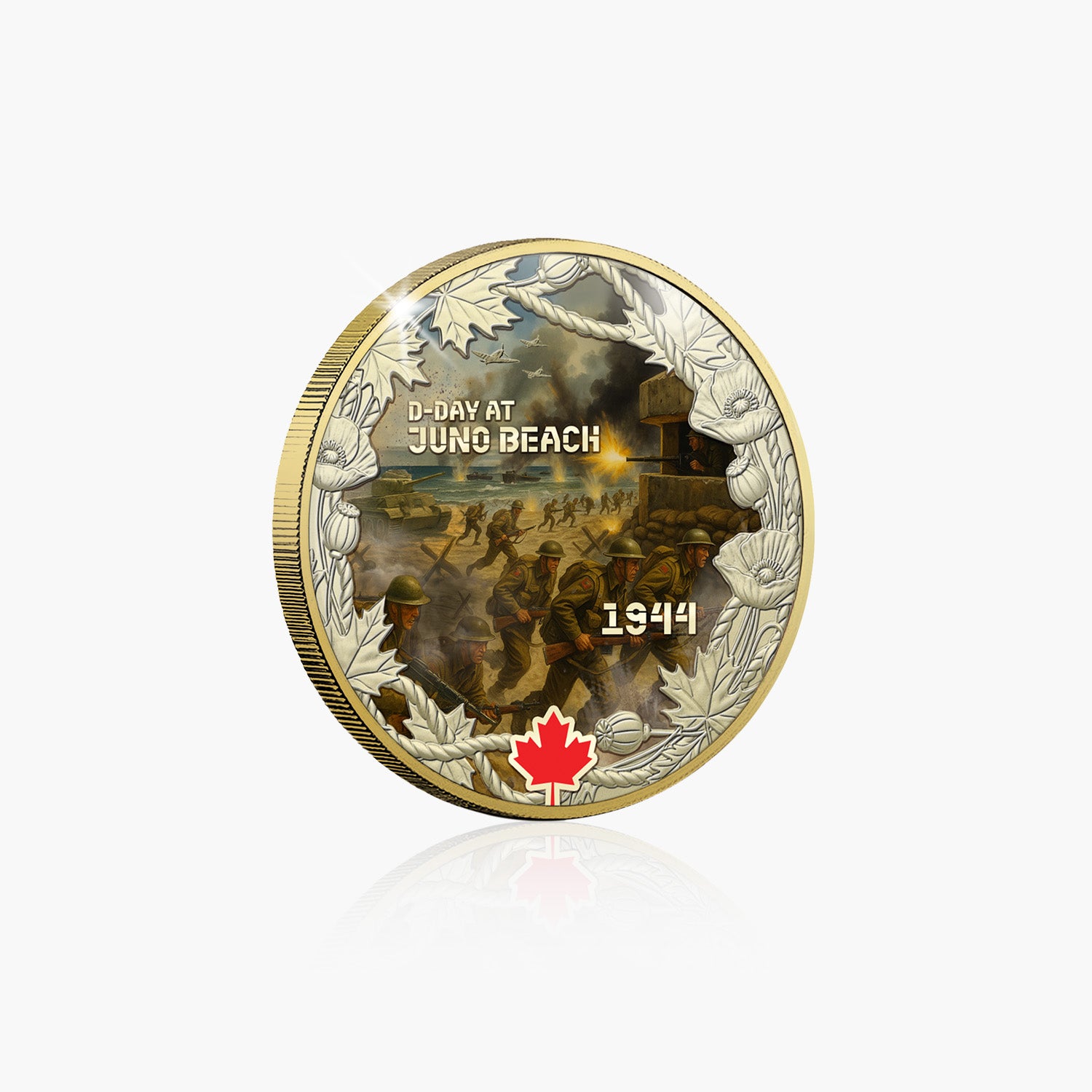 Canadian Legacy of Valour - D Day at Juno Beach Gold Plated Coin