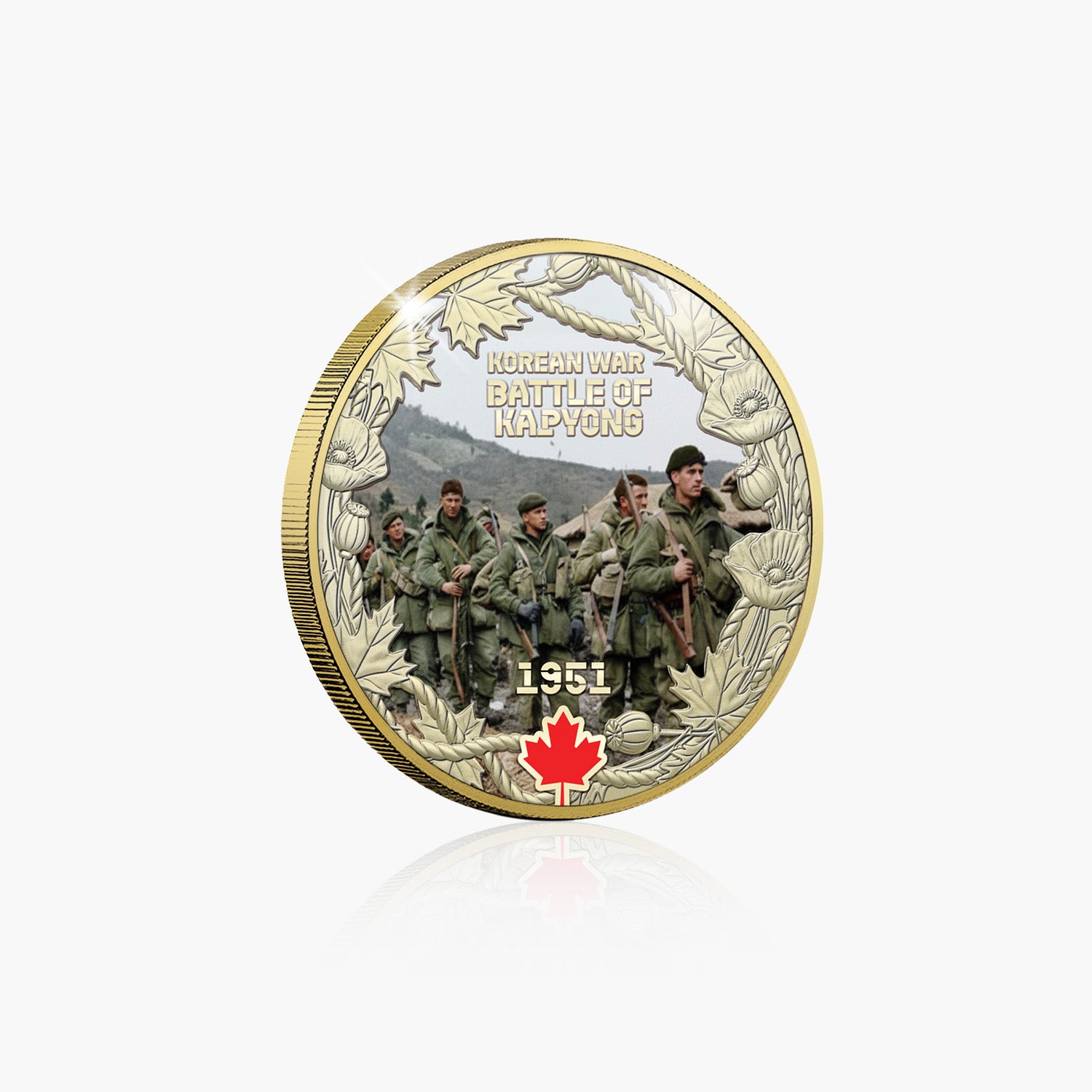 Canadian Legacy of Valour - Korean War Battle of Kapyong Gold Plated Coin