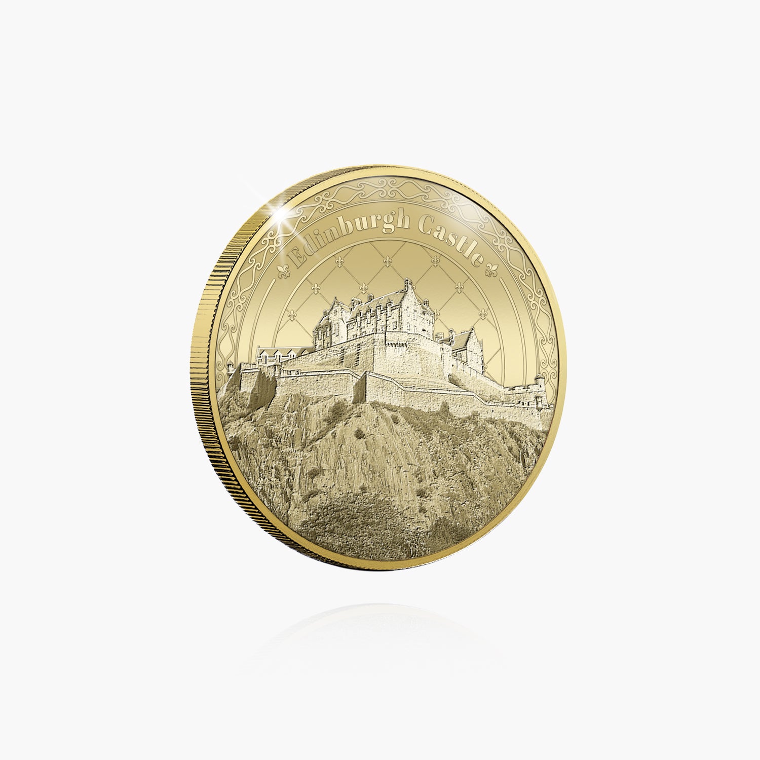 Icons of Britain Edinburgh Castle Gold Plated BU Commemorative
