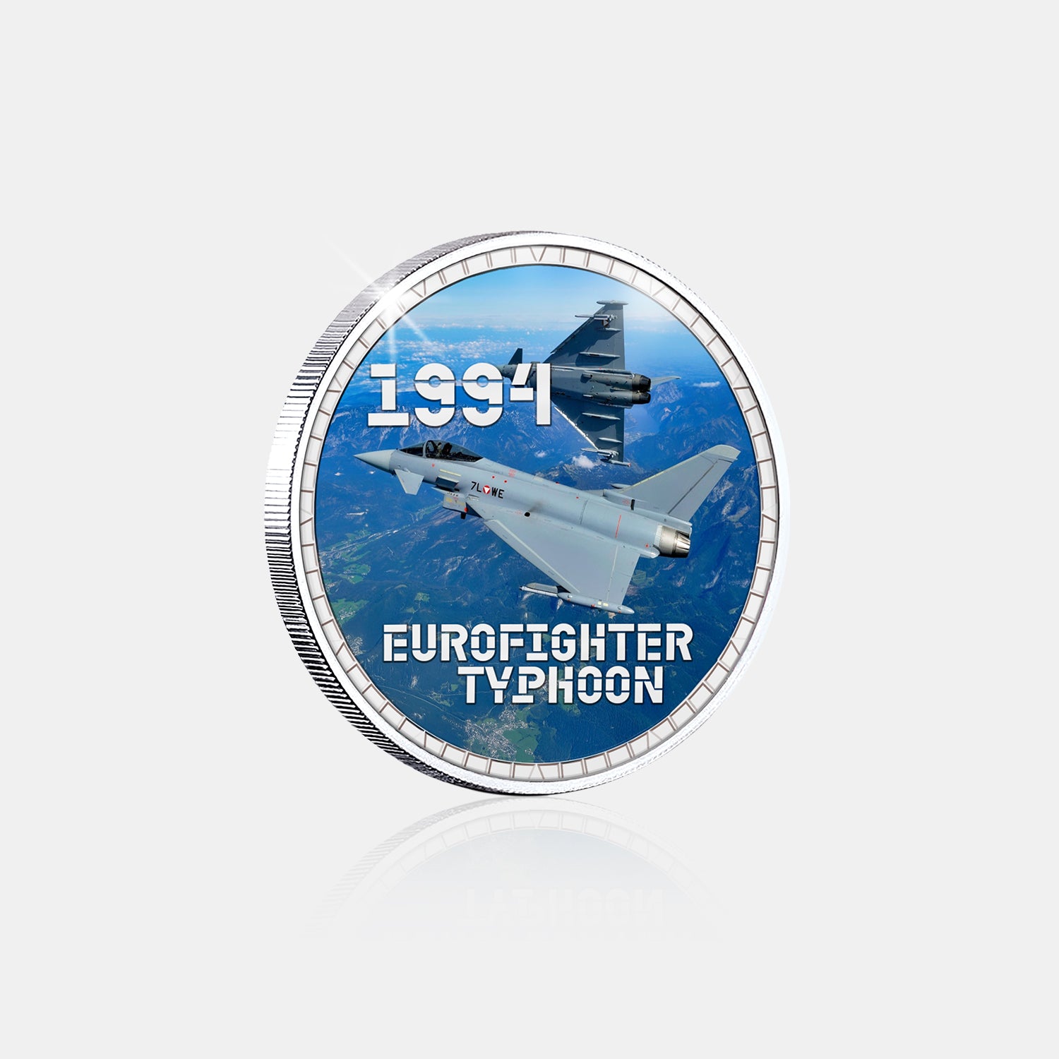 Wings of Britain Eurofighter Typhoon Silver Plated BU Commemorative