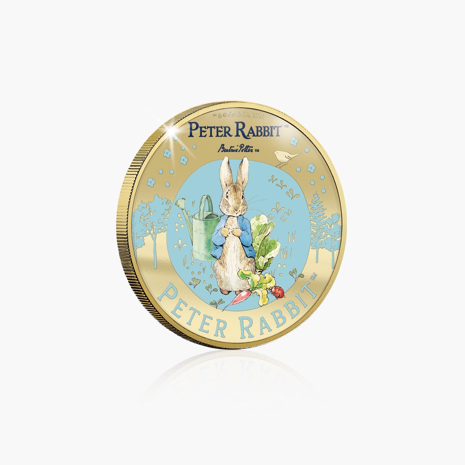 Stories of Britain Beatrix Potter Peter Rabbit Gold Plated BU Commemorative