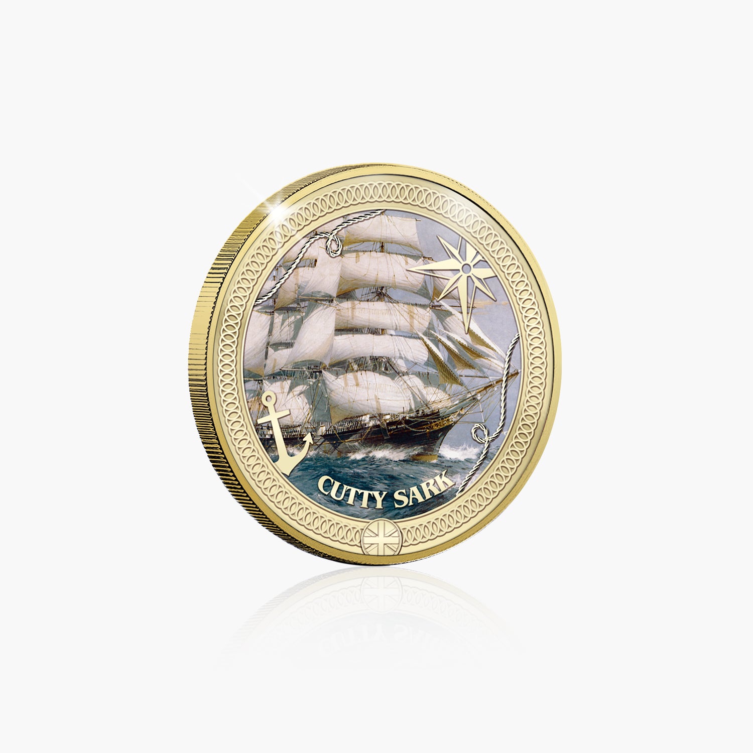 Britannia at Sea Cutty Sark Gold Plated BU Commemorative