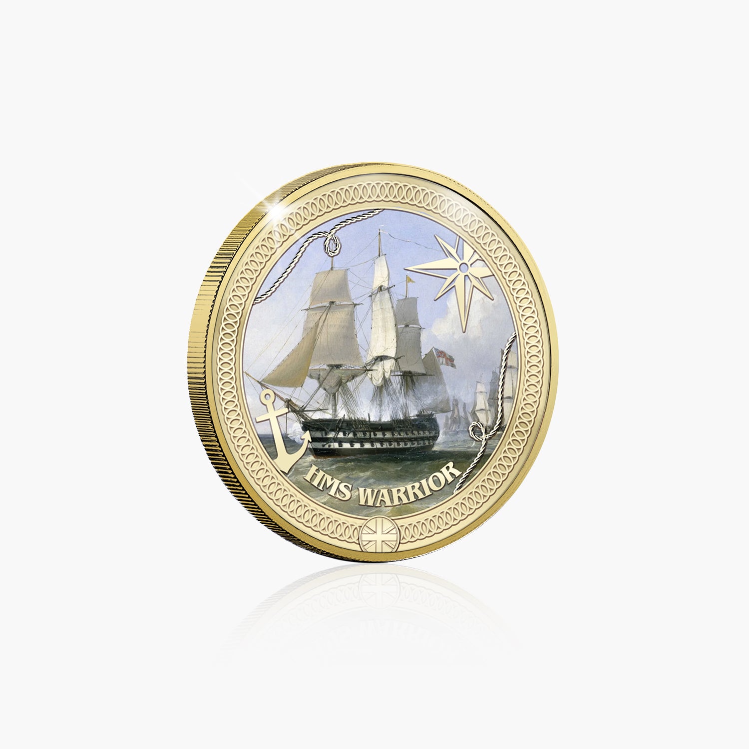 Britannia at Sea HMS Warrior Gold Plated BU Commemorative