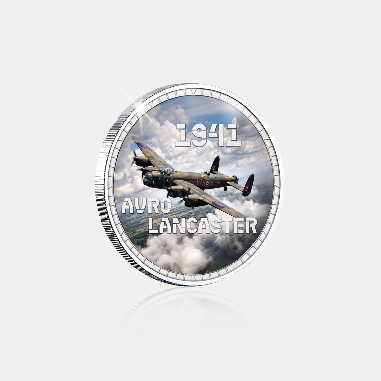 Wings of Britain Avro Lancaster Silver Plated BU Commemorative